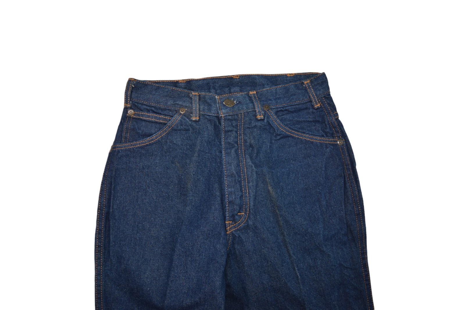 Vintage Key Jeans Womens 26×36 Dark Wash Denim Sample Industries High Waist USA
