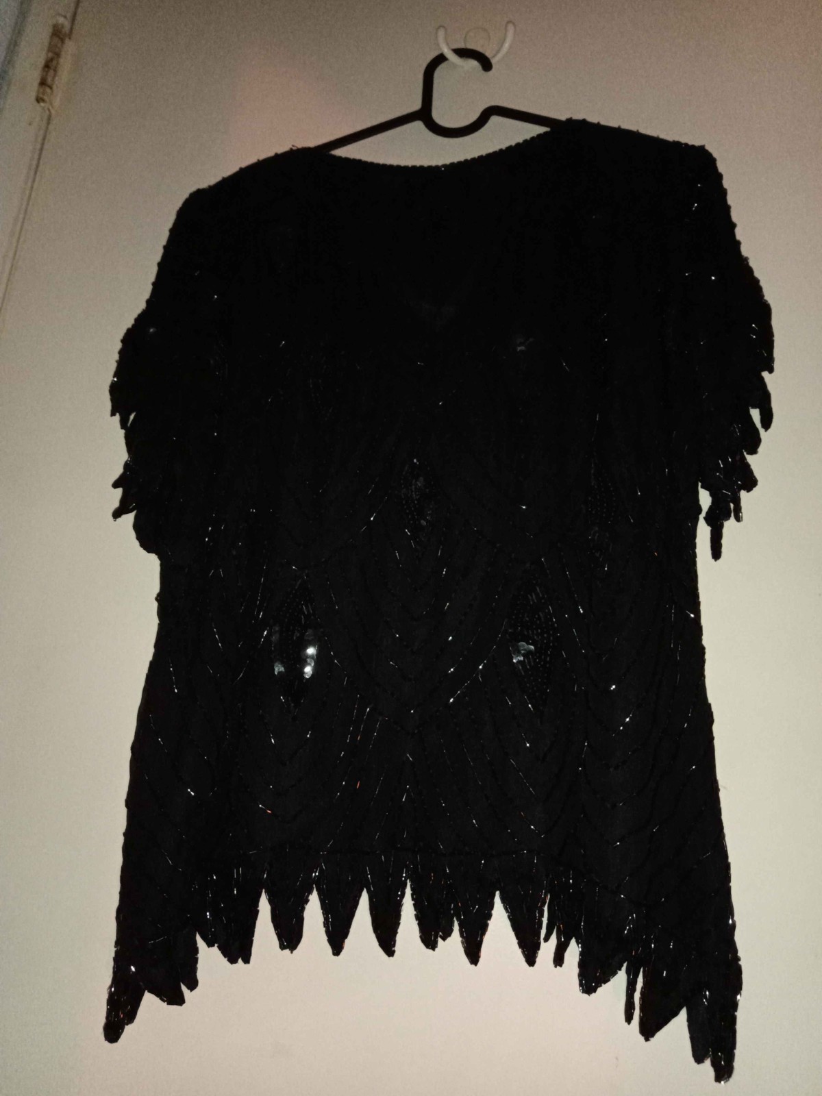 Royal Feelings 100% PURE SILK Vintage Beaded and Sequined Top – XL