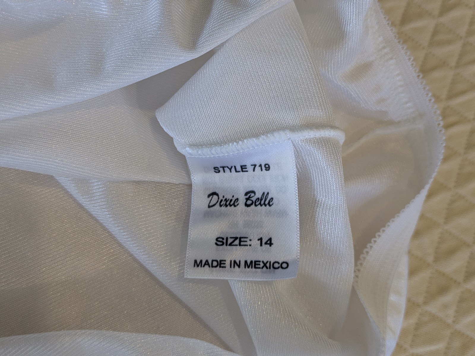 Dixie Belle White Nylon Size 14 Scalloped Leg Panty Brief Style 719 New With Tag