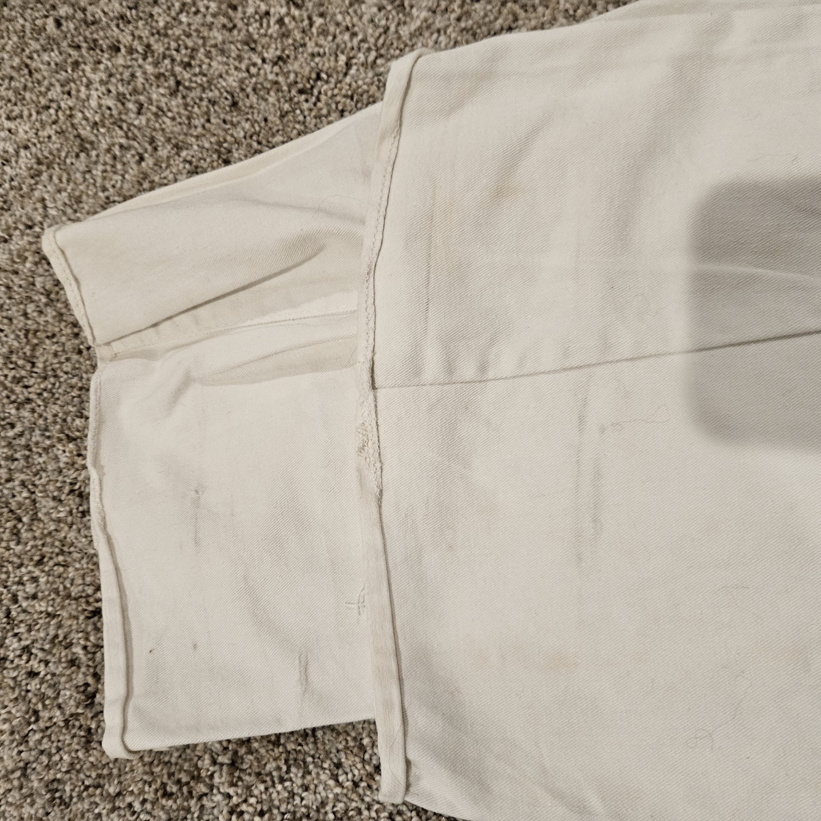 RARE Vintage 1970s Victory 1 Women’s White Denim Jumpsuit Size S/M TALON ZIPPER