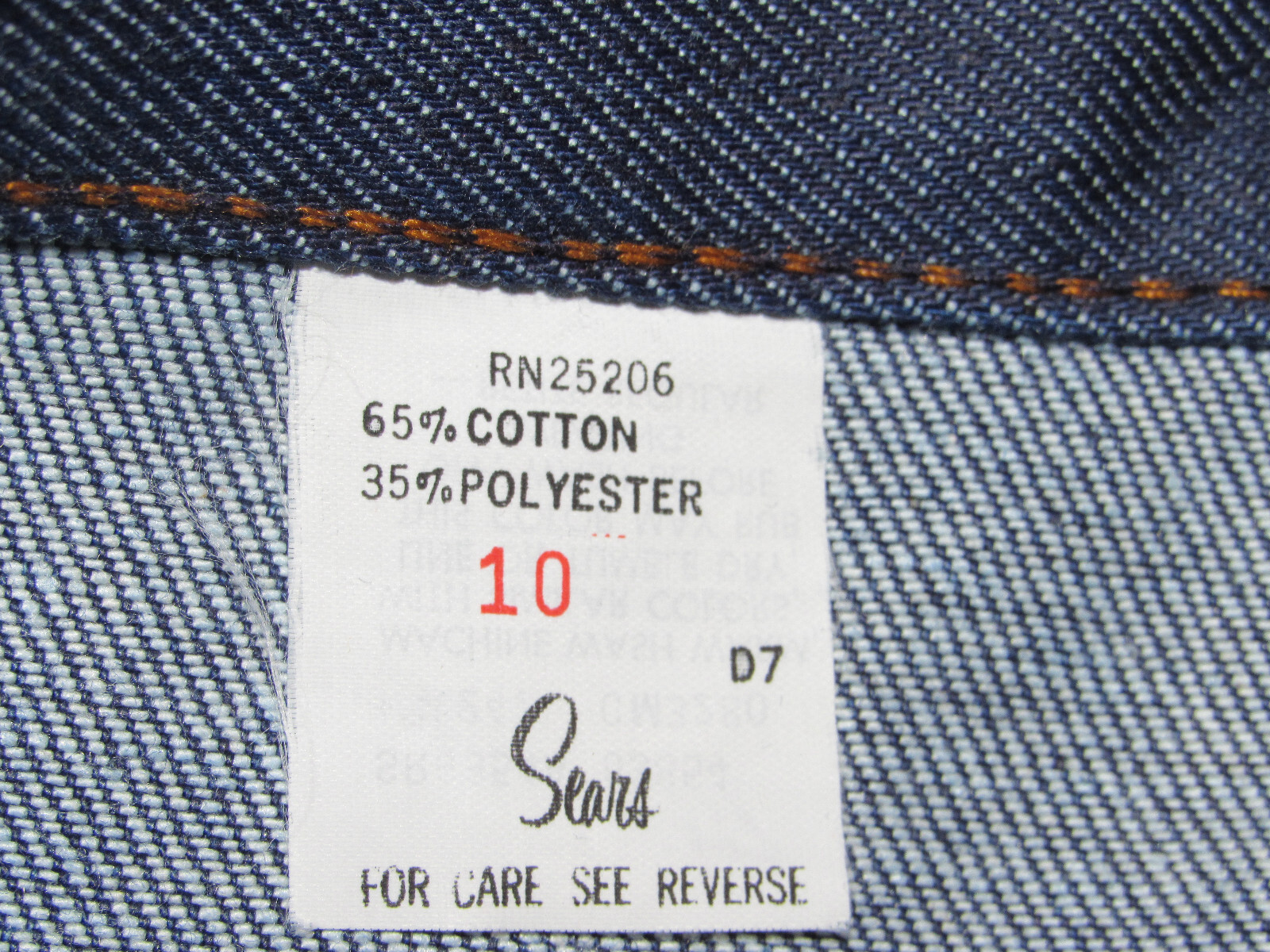 VTG 1970s SEARS UNUSED WOMEN’S JEANS! 'JEANS THAT FIT’! 10 PETITE/REGULAR HIPS