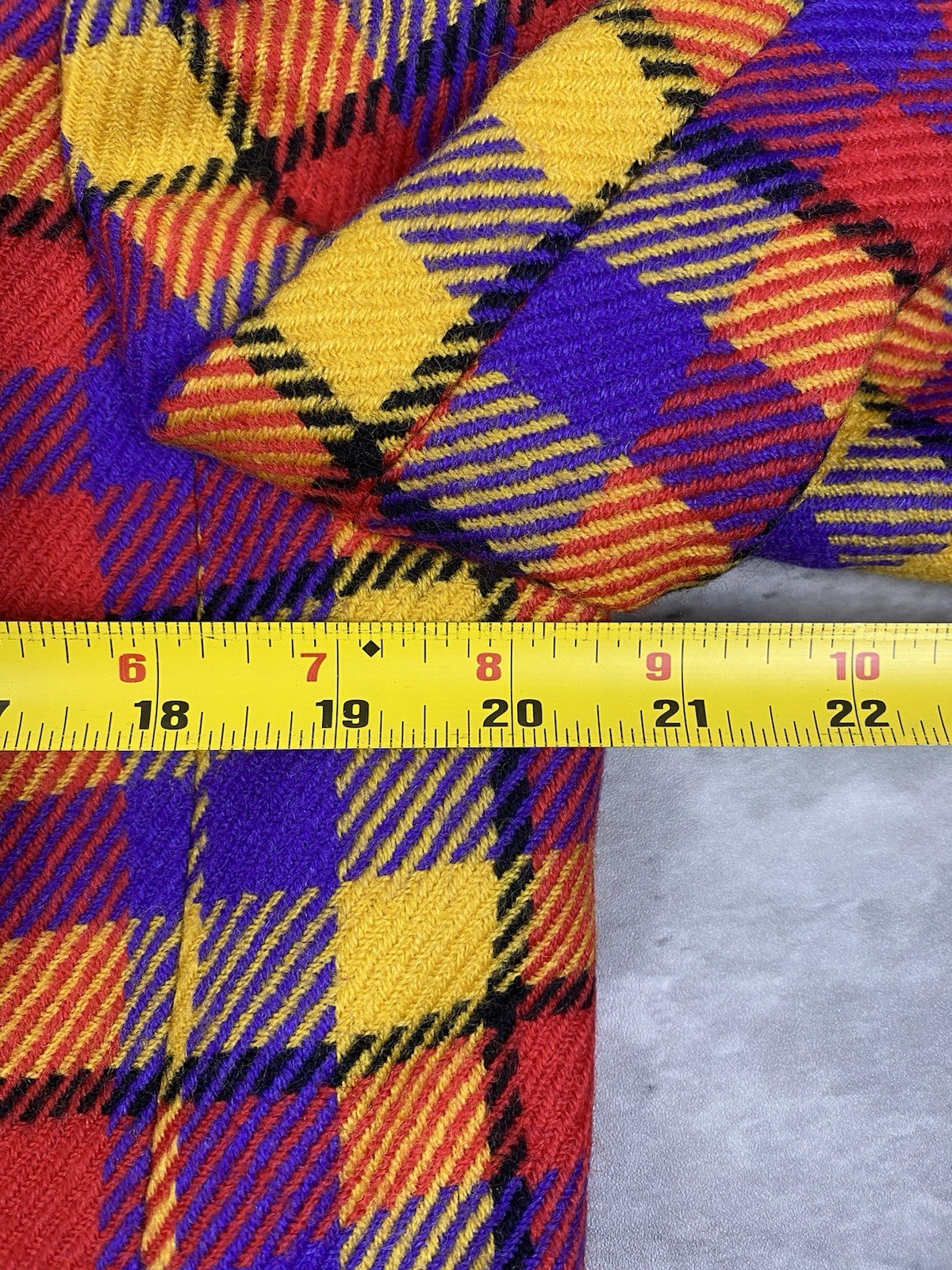 vintage 90s BENARD HOLTZMAN HARVE BENARD WOOL BLAZER WOMENS 12 RED YELLOW PURPLE