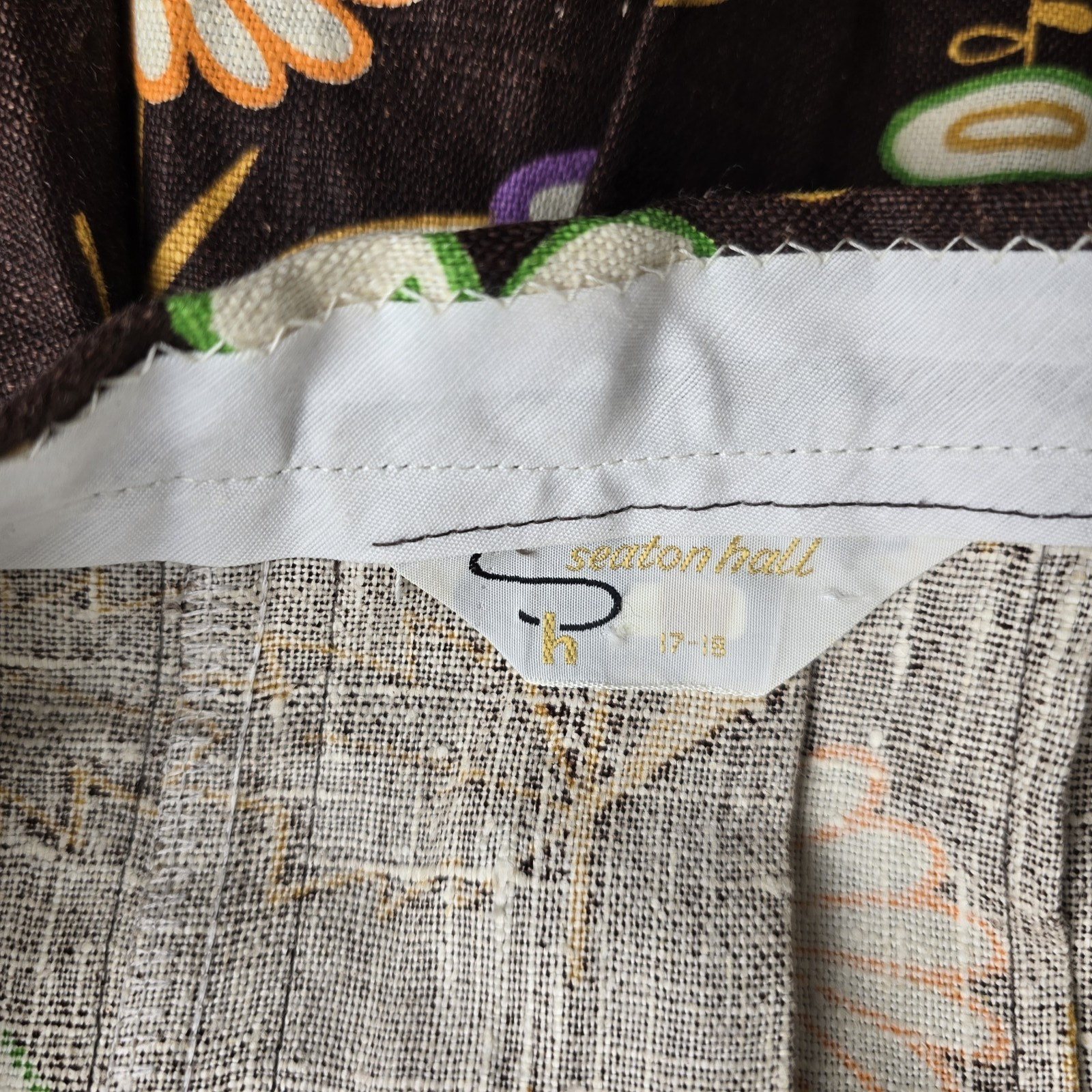 VTG 60s/70s Seaton Hall Floral Mod Linen Culotte Shorts – High Waisted Dopamine
