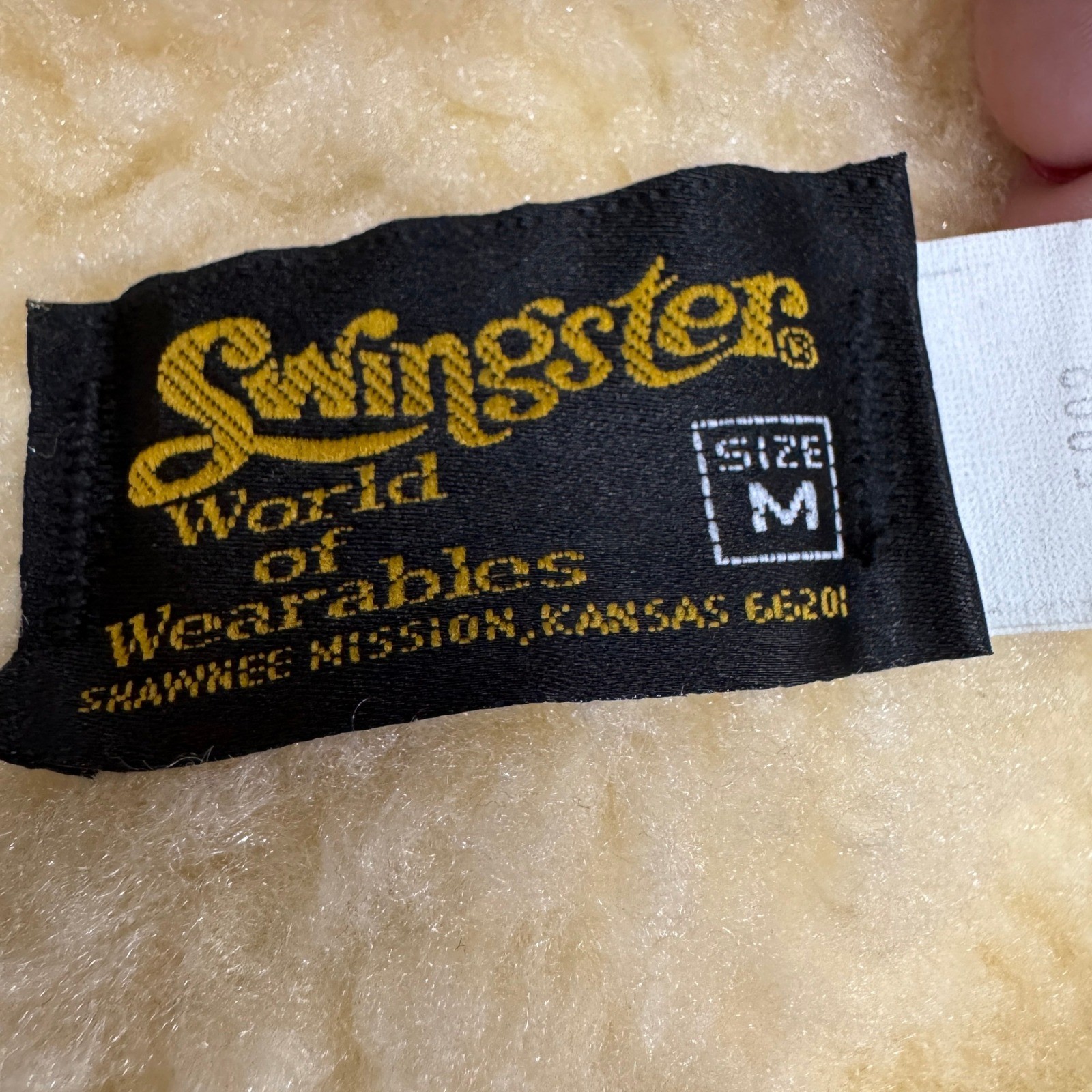 Vintage Swingster Sherpa Lined Coat Med. Faux Suede Brown Ranch Aureomycin Logo