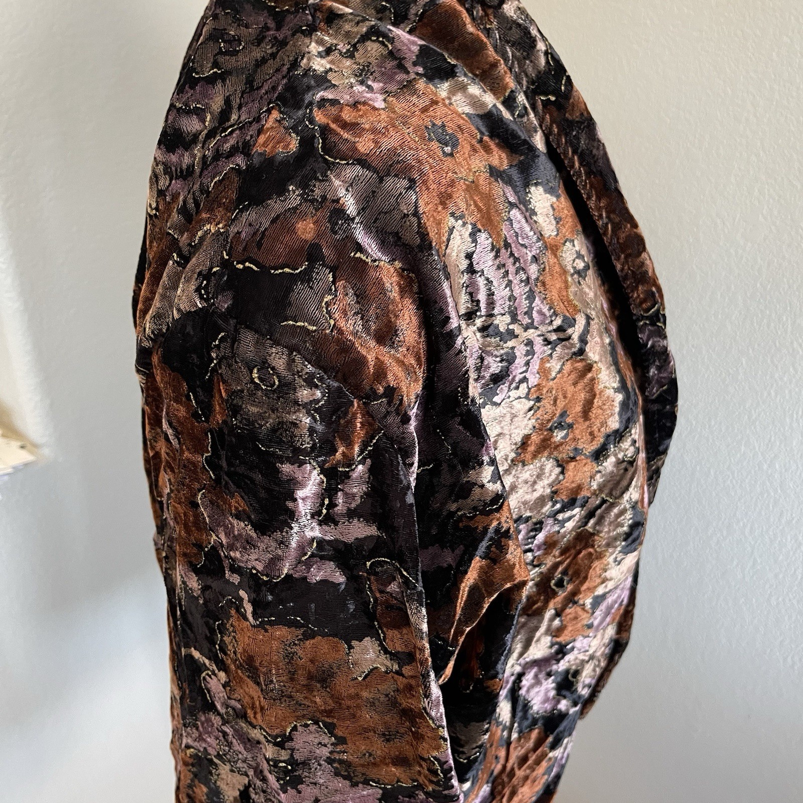 Vintage My Boyfriend’s Back Women’s Blazer Jacket One Size Floral Velvet Retro