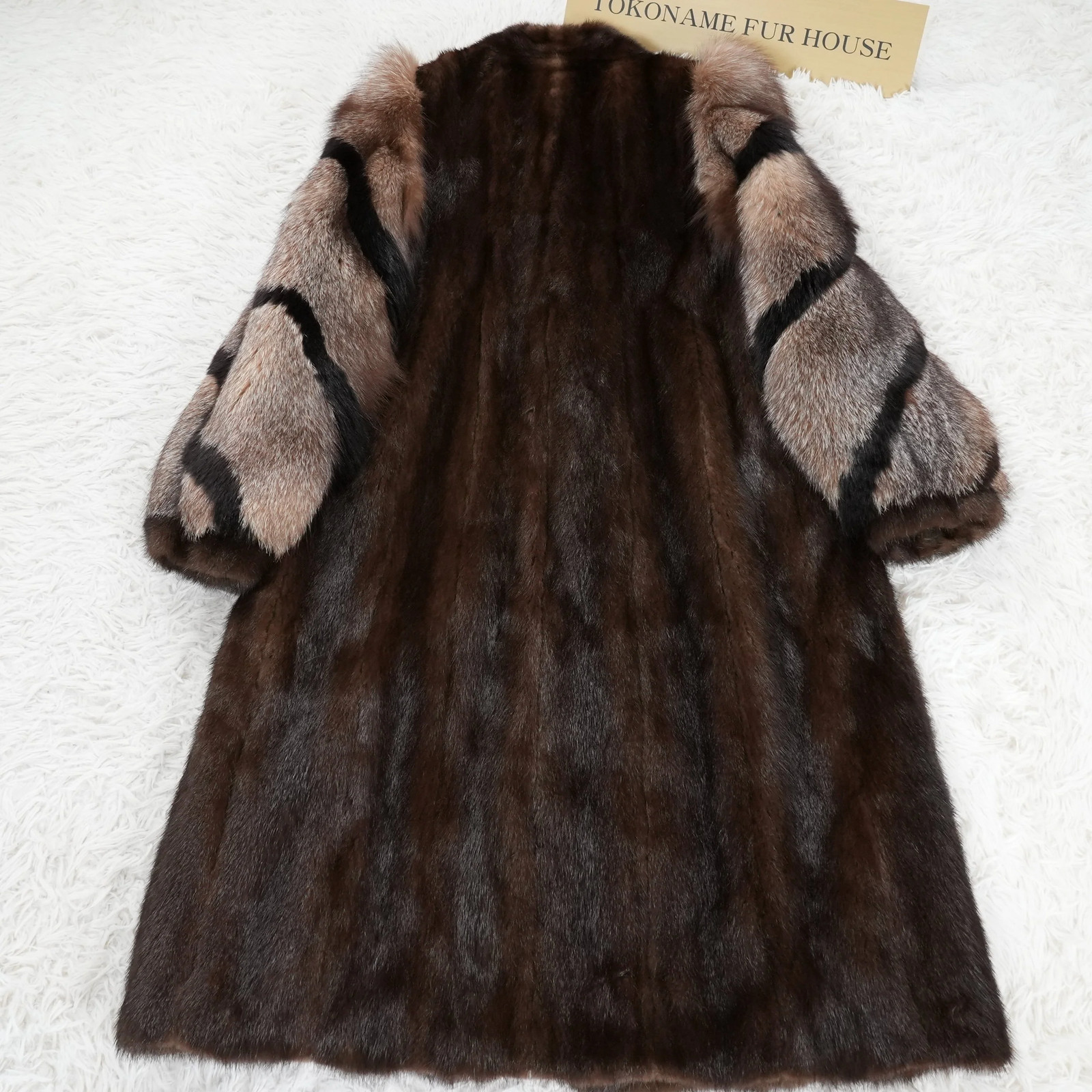 Demi Buff SAGA Mink and Silver Fox Fur arm Long Coat – Genuine Vintage Fur Fr…