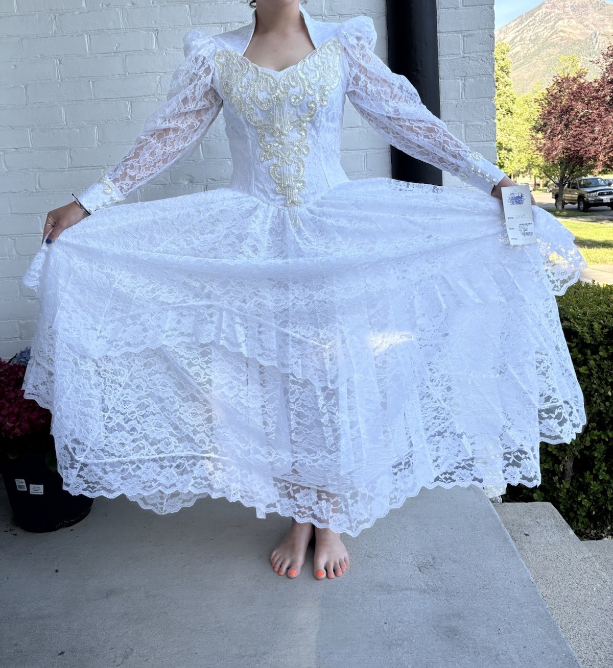 Vintage NWT Wedding dress western attitude by Lilia Smith size 11/10 PERFECT