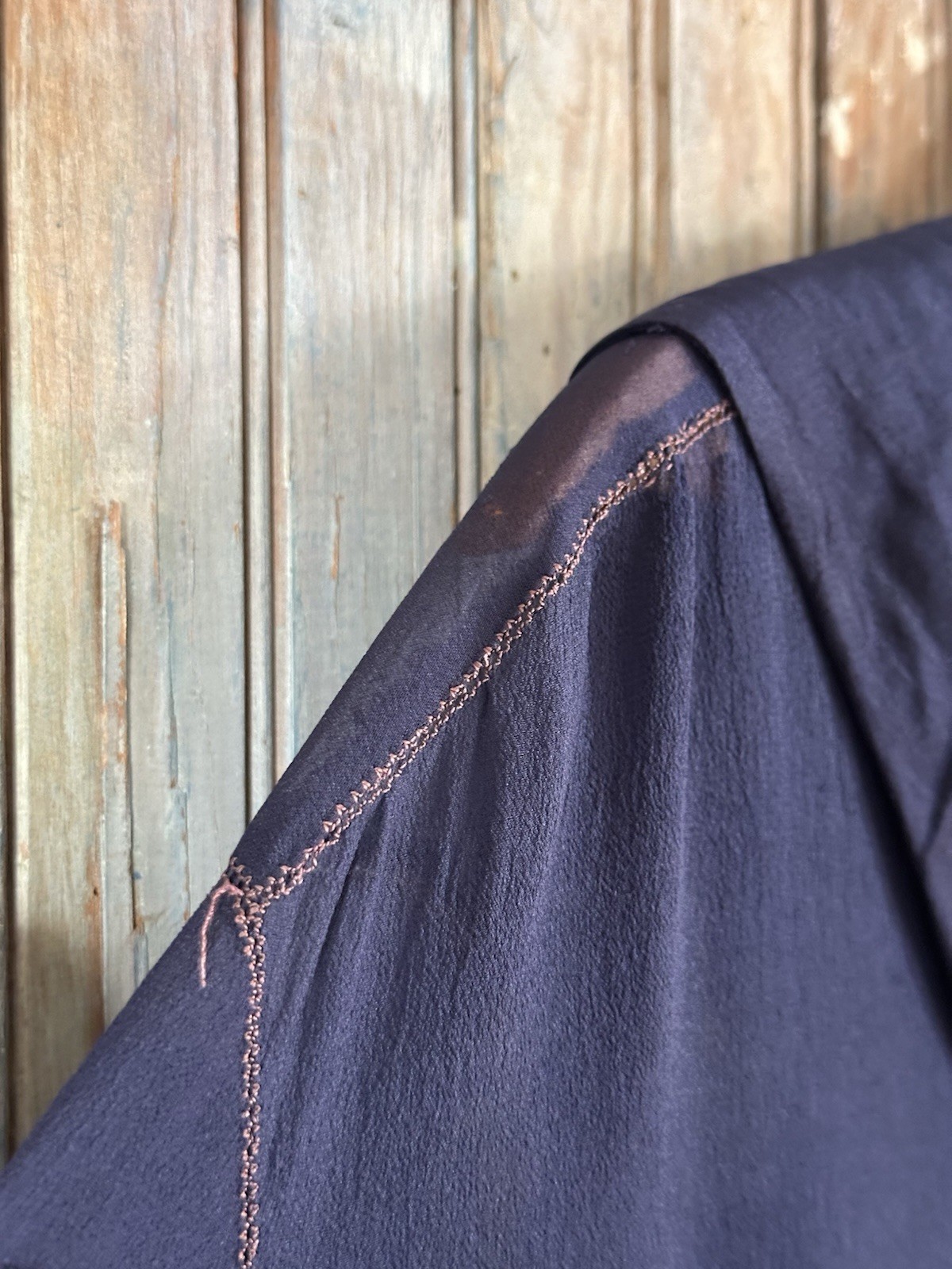 1920s 1930s crepe silk beaded appliqué sailor collar dainty sheer blouse