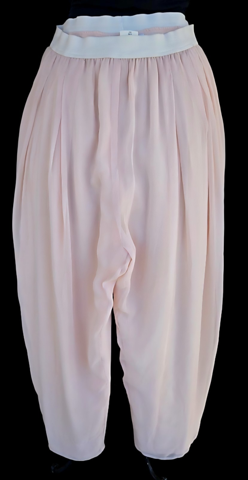 1990s A.B.S. By ALLEN SCHWARTZ Pink Harem Style Wide Leg Pants Elastic Waist L