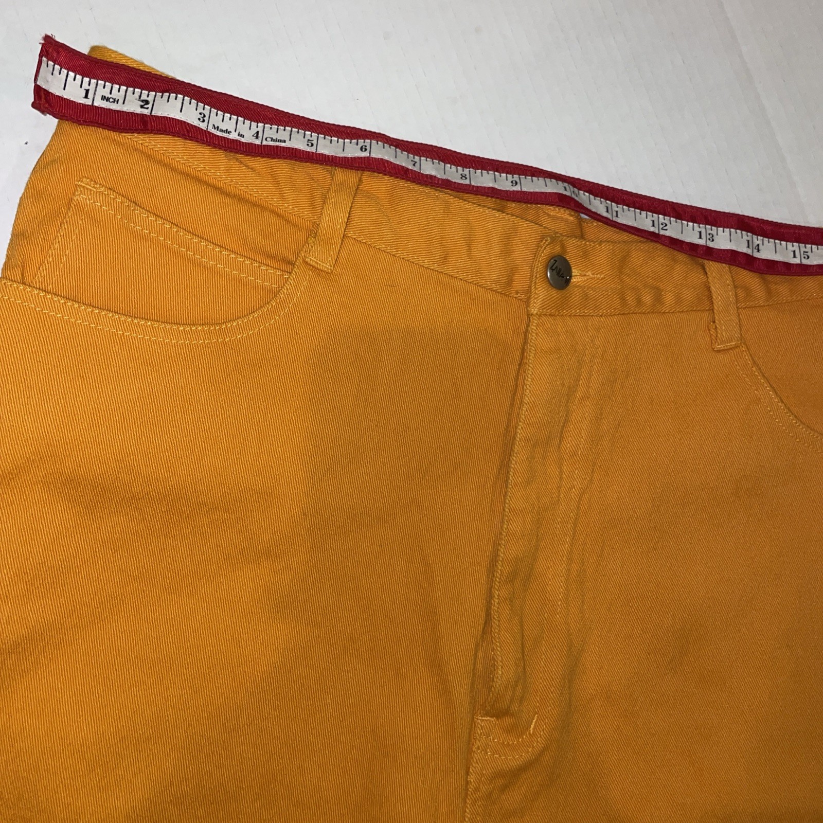 Vintage Pants Zandi Di Size 22 Orange 90’s Y2K Era Denim Stretch Skinny Ankle