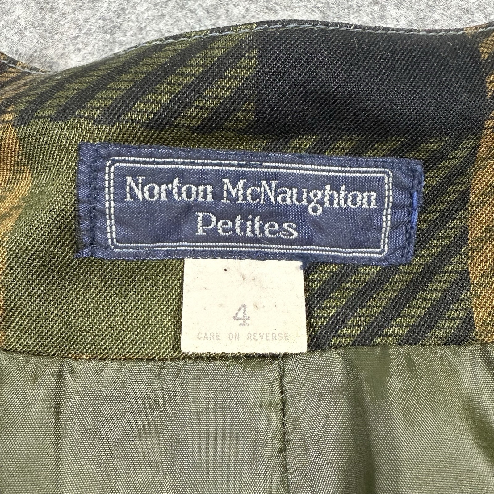 Norton McNaughton Vtg Open Front Blazer Women’s Size Petites 4 Multicolor Plaid