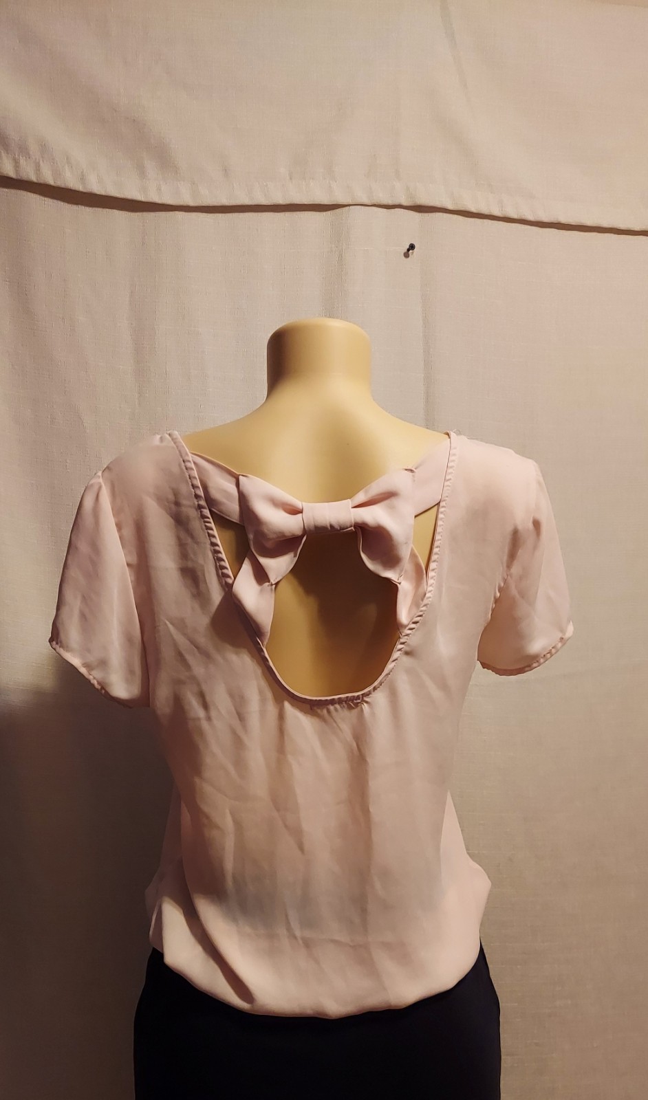 L8TER very elegant short-sleeved peach-colored blouse size L