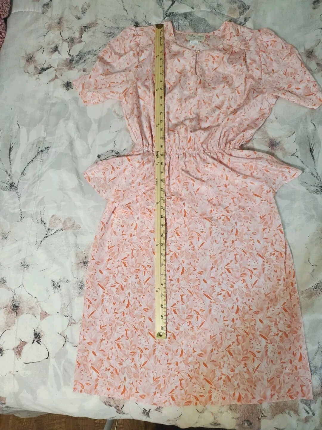 Pellini Petites By Von Bramlett 1980s Vintage Pastel Pink Floral Midi 9/10P