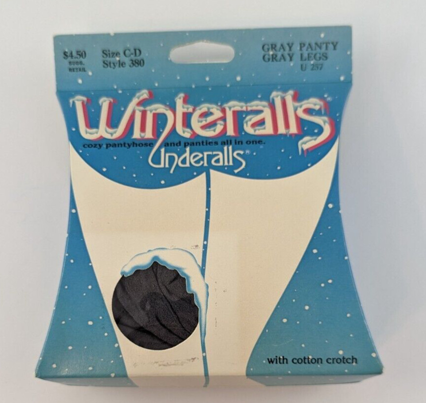 Vintage 1985 Winteralls Pantyhose Gray Size C-D Style 380 NOS