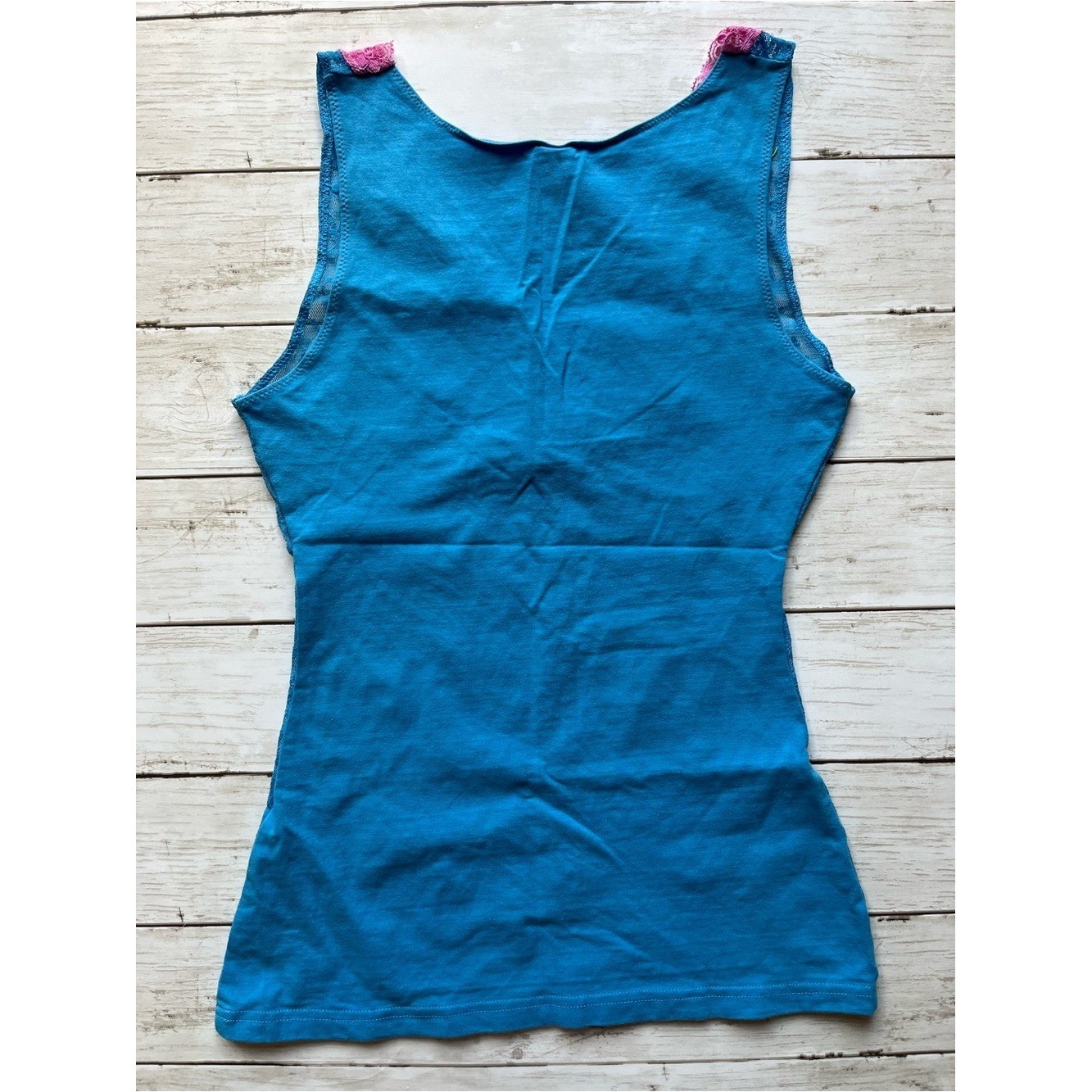 Vintage Victoria’s Secret Blue And Pink Lace Top