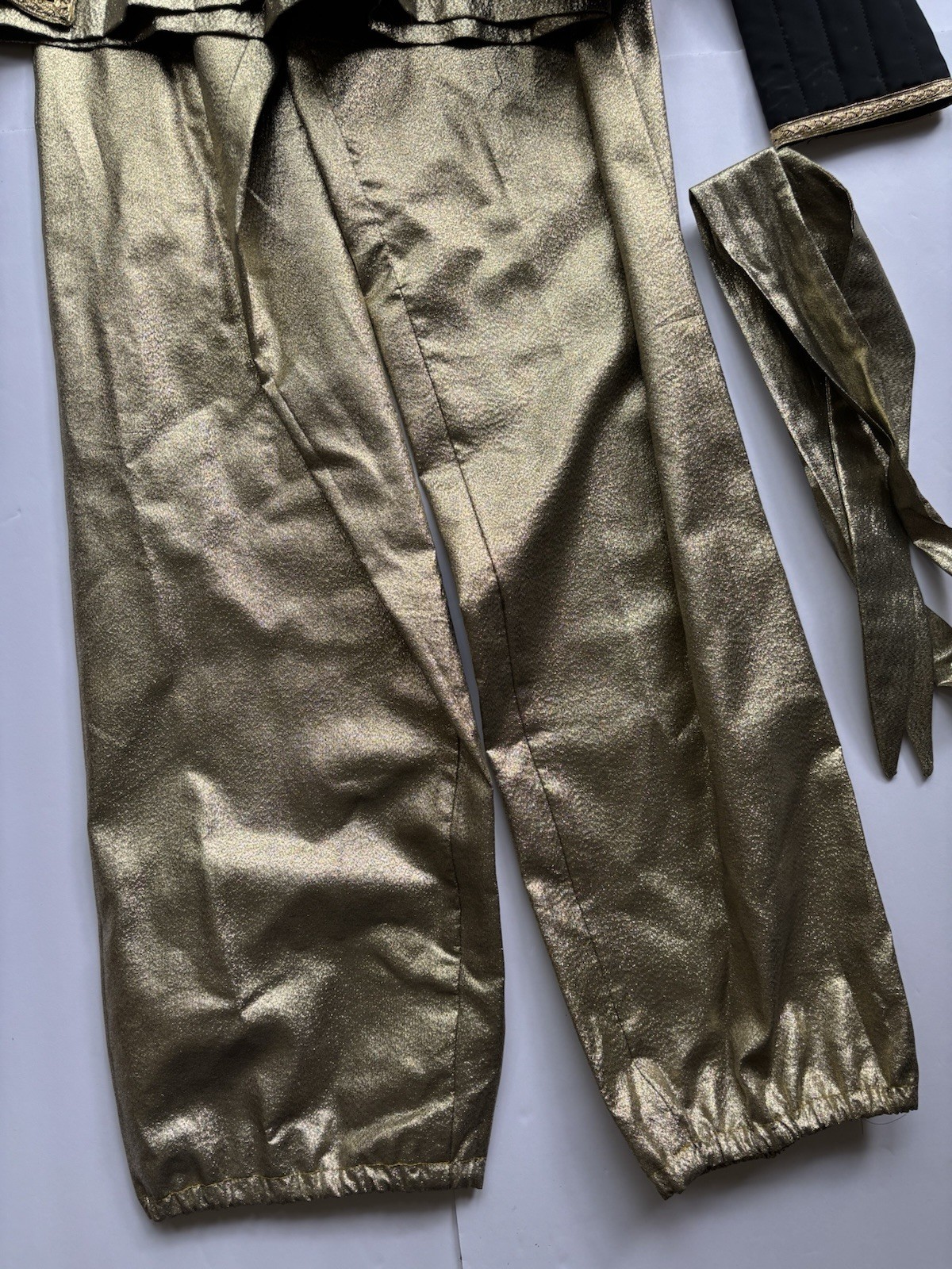 Vintage Malbe Original 2Pc Belted Pant Suit Gold Tank Top & Pants See Note