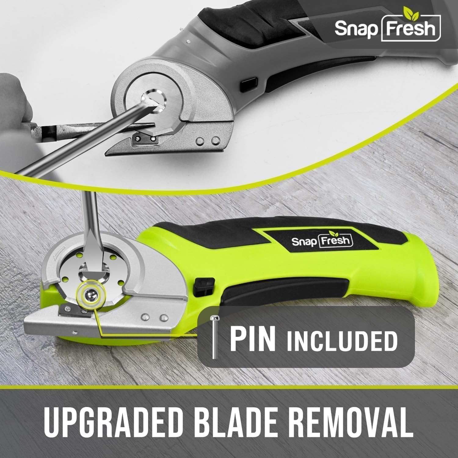 SnapFresh 4V Cordless Electric Scissors Mini Box Cutter Carpet Cardboard Leather