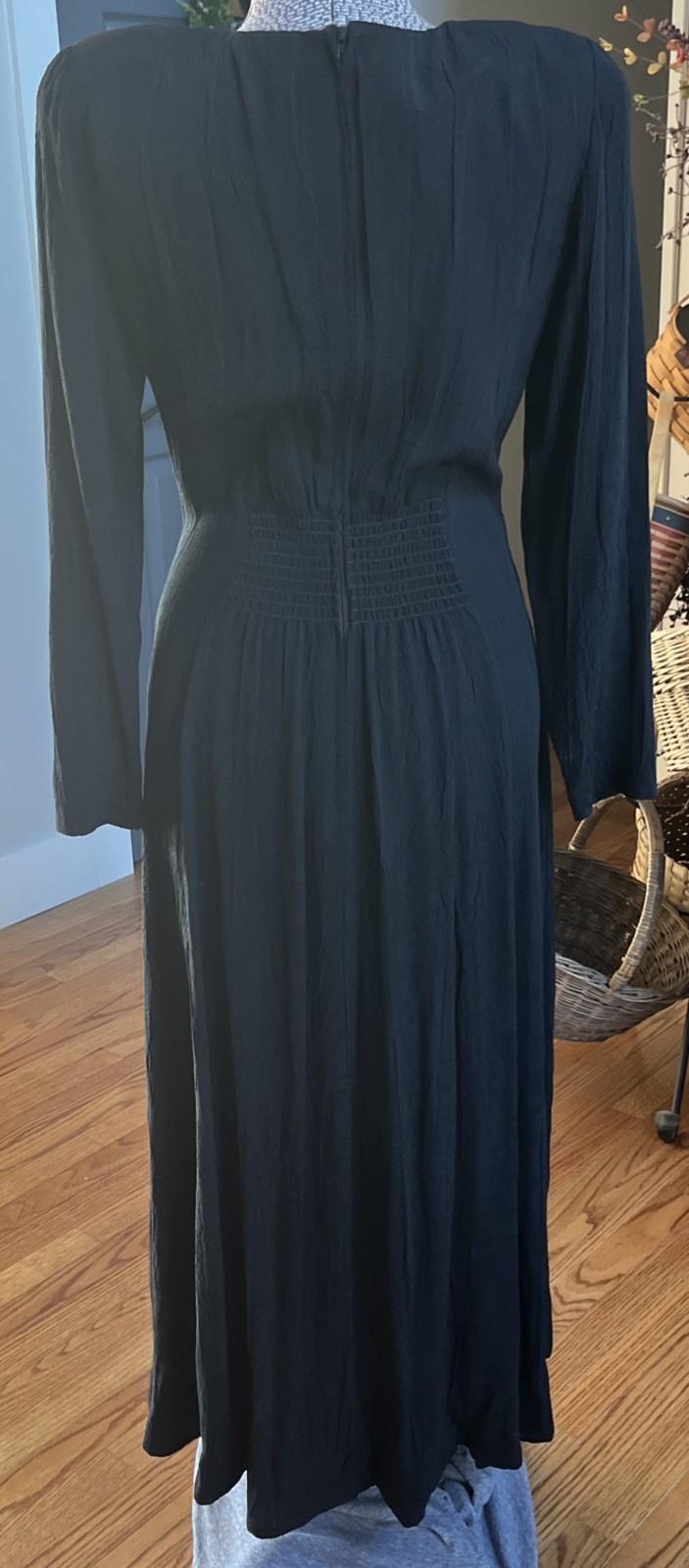 Vintage 90’s J.B.S. Ltd Women’s Dress Sz 6 Rayon Blue Midi Long