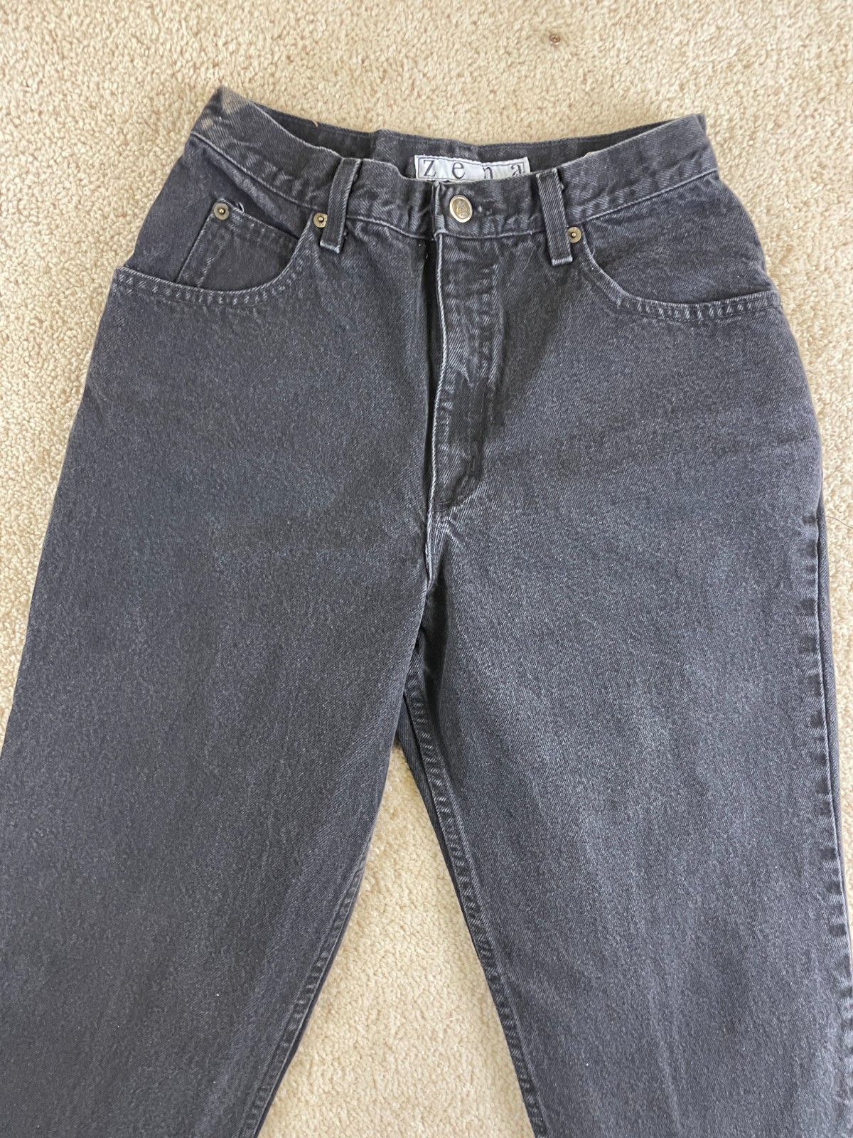 Vintage Zena Jeans Womens 26×29 Denim Mom Jeans High Rise Black