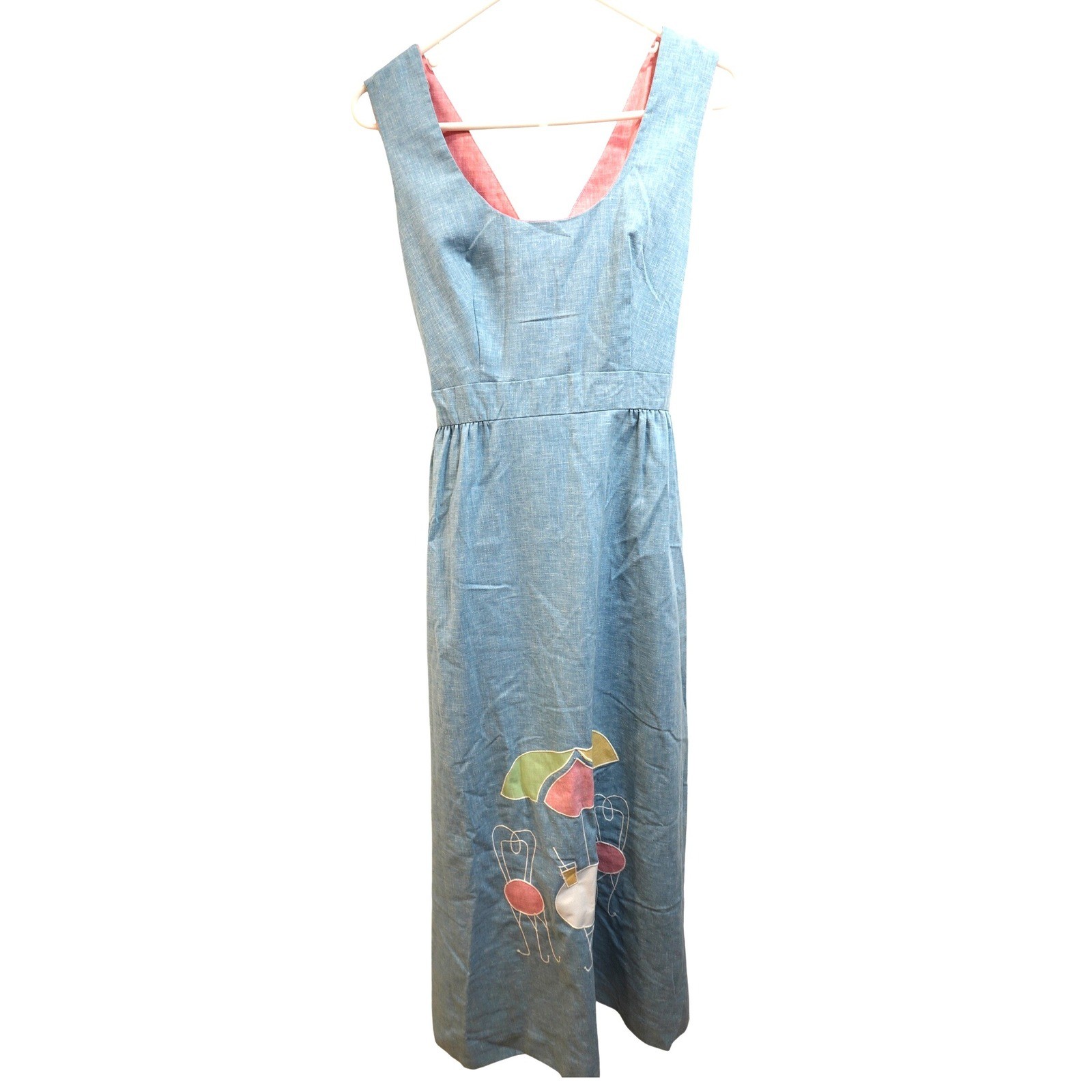 Concept 70’s Swirl Dress Women’s size 10 Large Maxi Wrap Ankle length Sleeveless