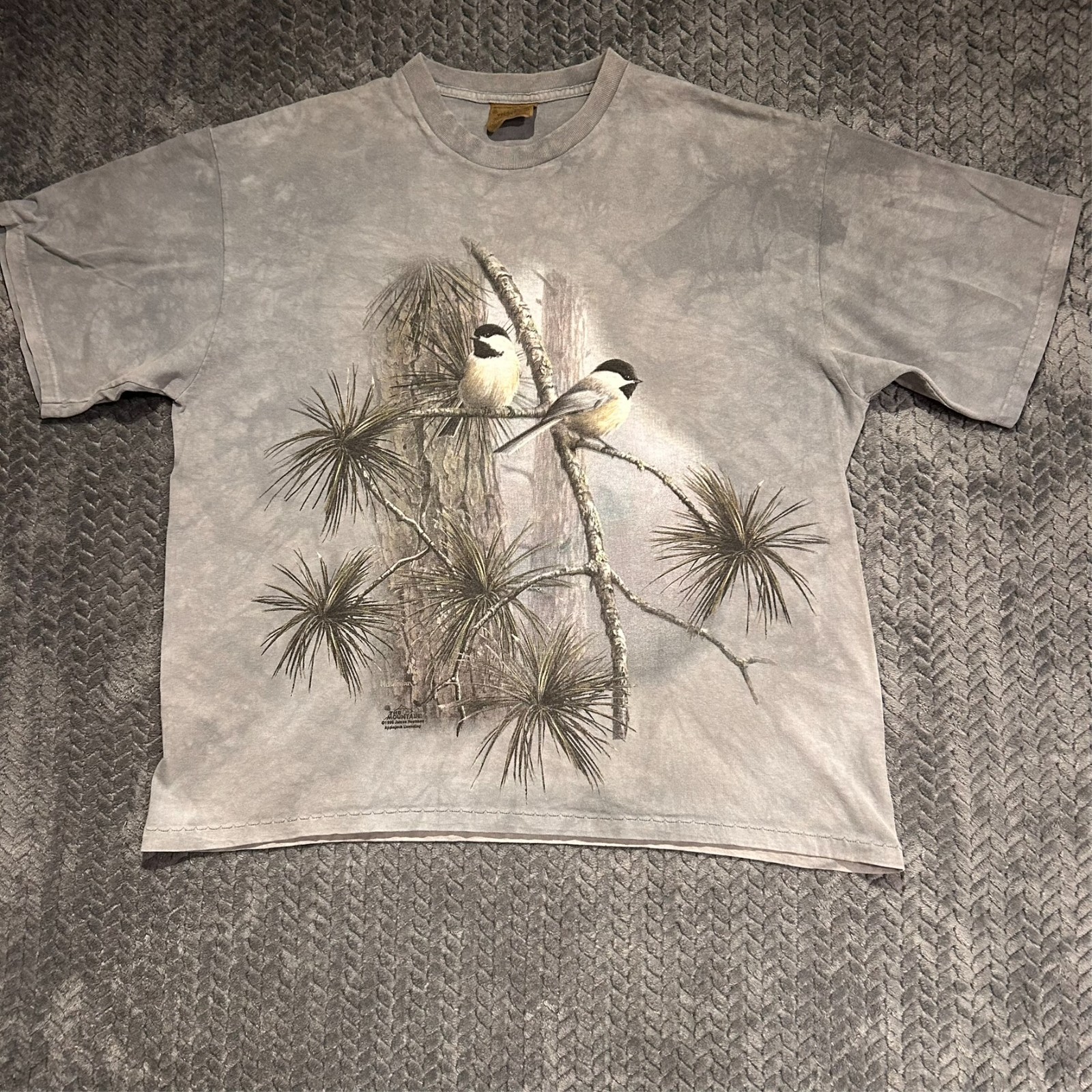 The Mountain Birds Vintage TShirt Chickadees J. Hautman 1999 Size Large Womens