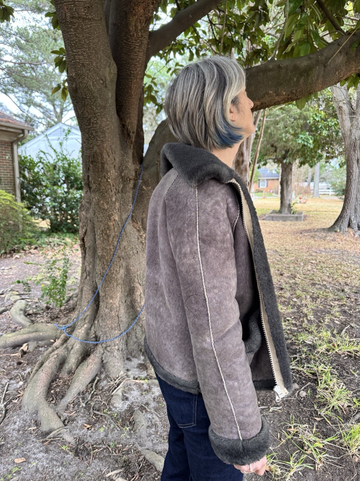 One Of A Kind: Vintage Unique Handmade Artesian Sheepskin Jacket. Warm & Comfy.