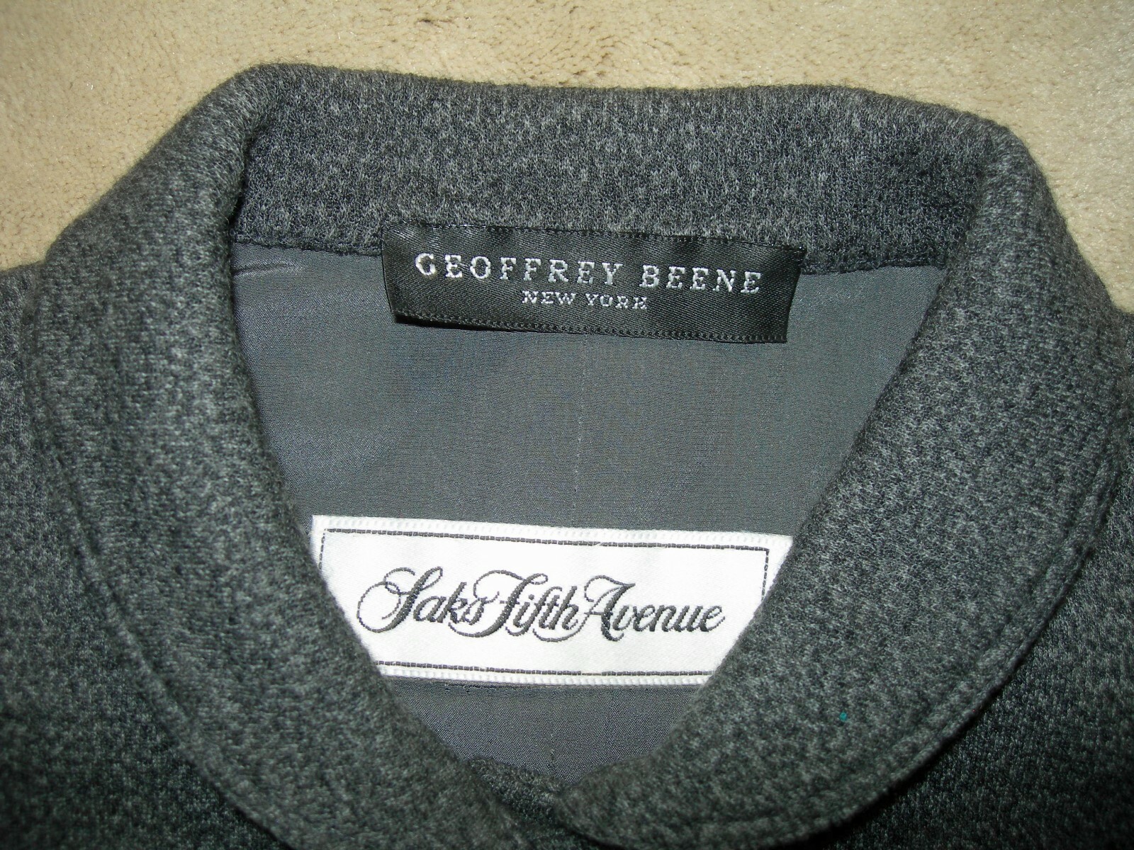 Vintage GEOFFREY BEENE Gray Shirtwaist Dress Saks 8 (VTG Small) „Boss Lady”