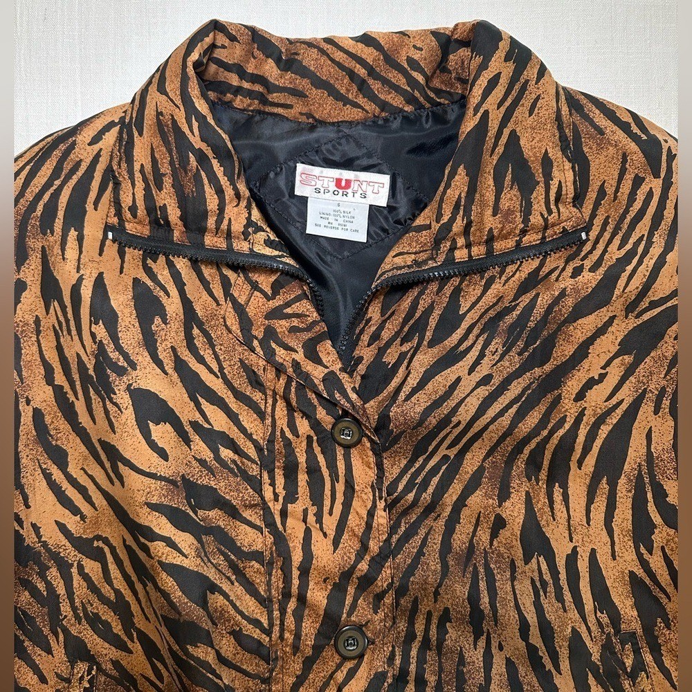 Vintage Silk Animal Print Jacket by Stunt Sports