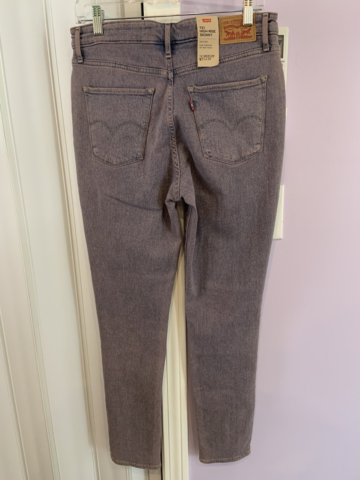 LEVIS 721 Skinny High Rise 31/30 Acid Washed Purple Hue NWT Rare!