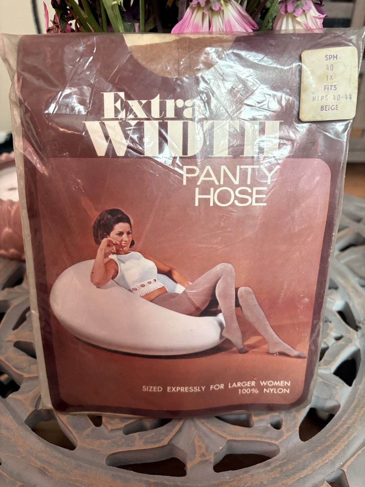 Extra Width PantyHose SPH 40 1X Fits Hips 40-44 Beige Brand New Unsealed NEW