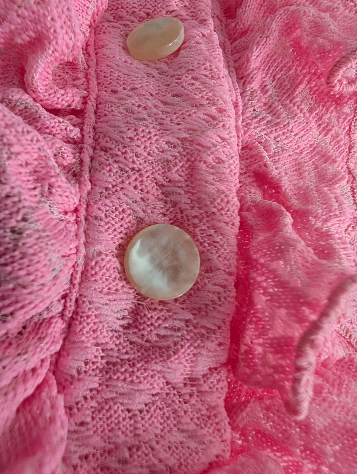Vintage Pink Ruffle Leotard Blouse Dancer Ballet Sweater Womens M Kawaii 60s 70s