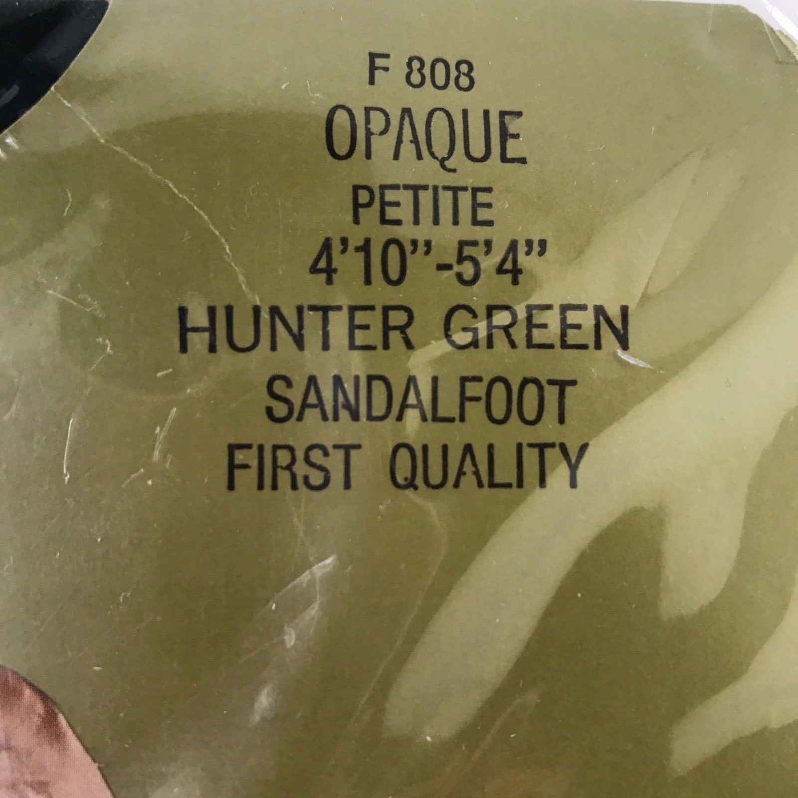 Vintage Park Avenue Panti-hose Opaque Nylon Sandalfoot Hunter Green