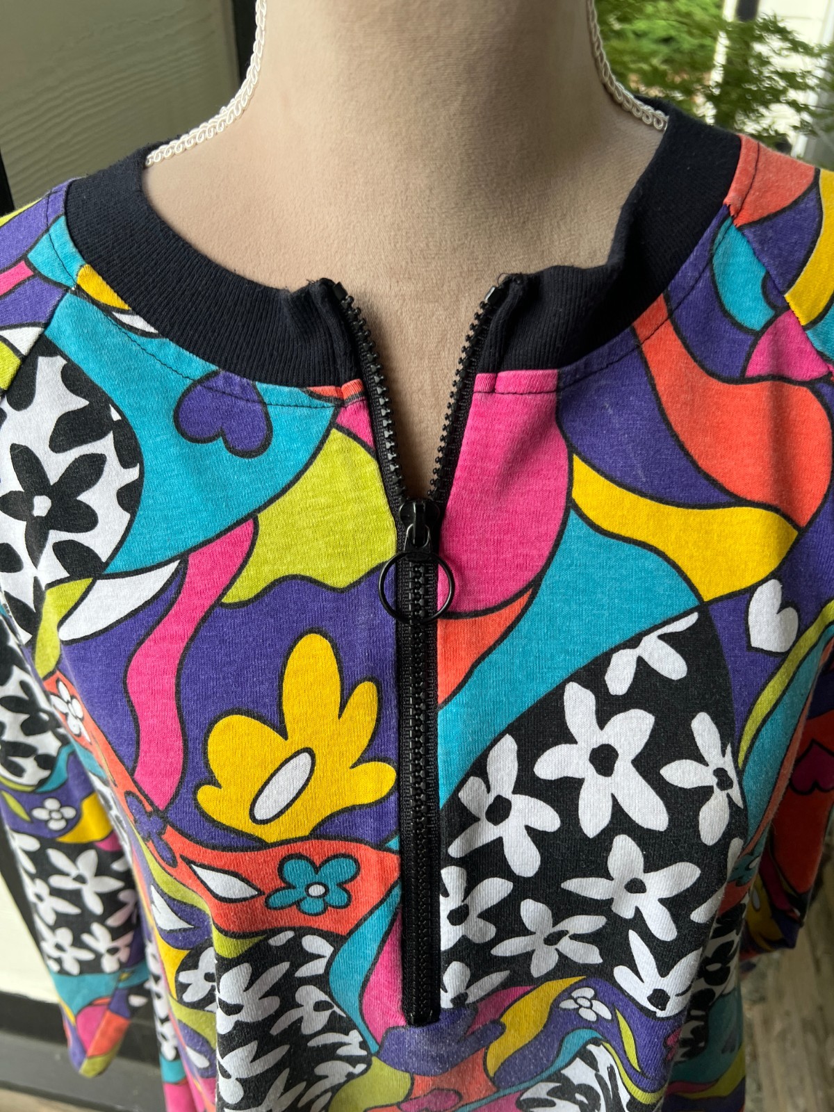 Vintage Go Go Dress Psychedelic Flower Power 70’s Style Traffic Jam Medium