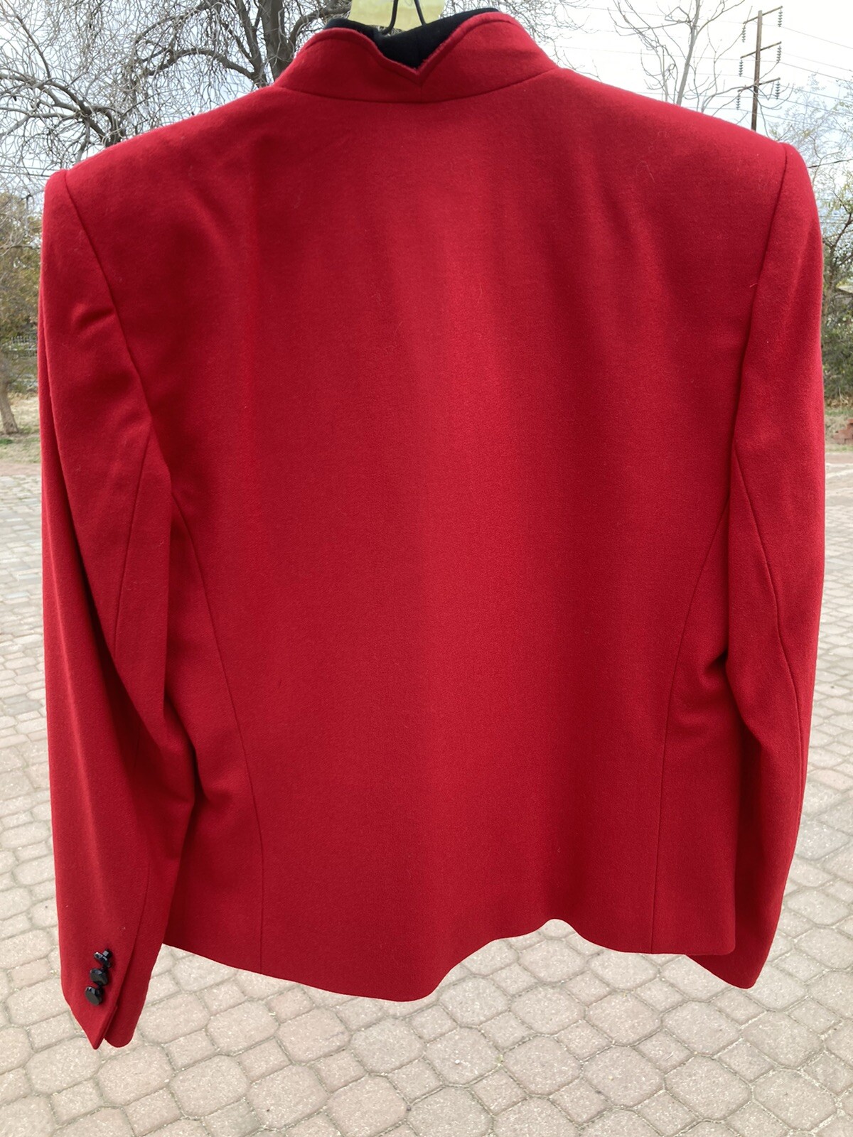 Vintage Kasper for ASL brand Women’s Red Wool Crêpe Evening Jacket Size 6