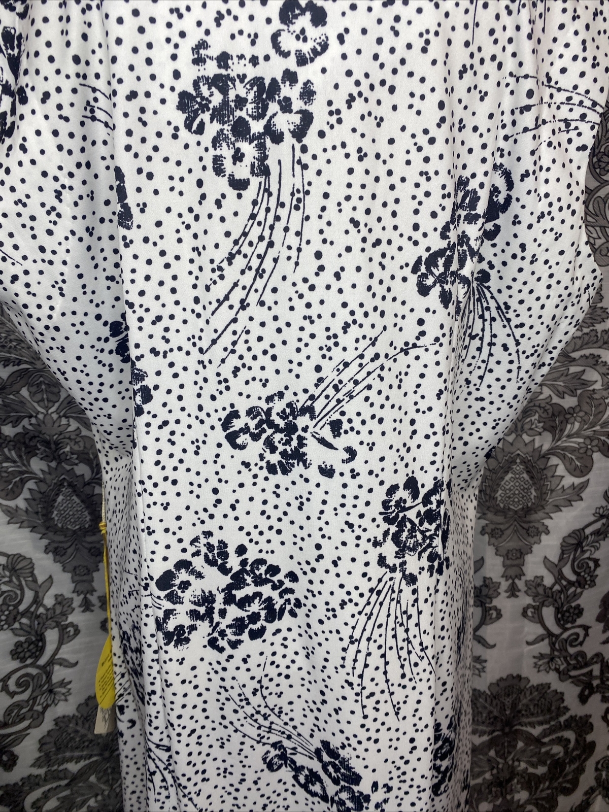 Vtg 1970s Dress Floral House Dress British Lady Union Label NWT Size 16 USA