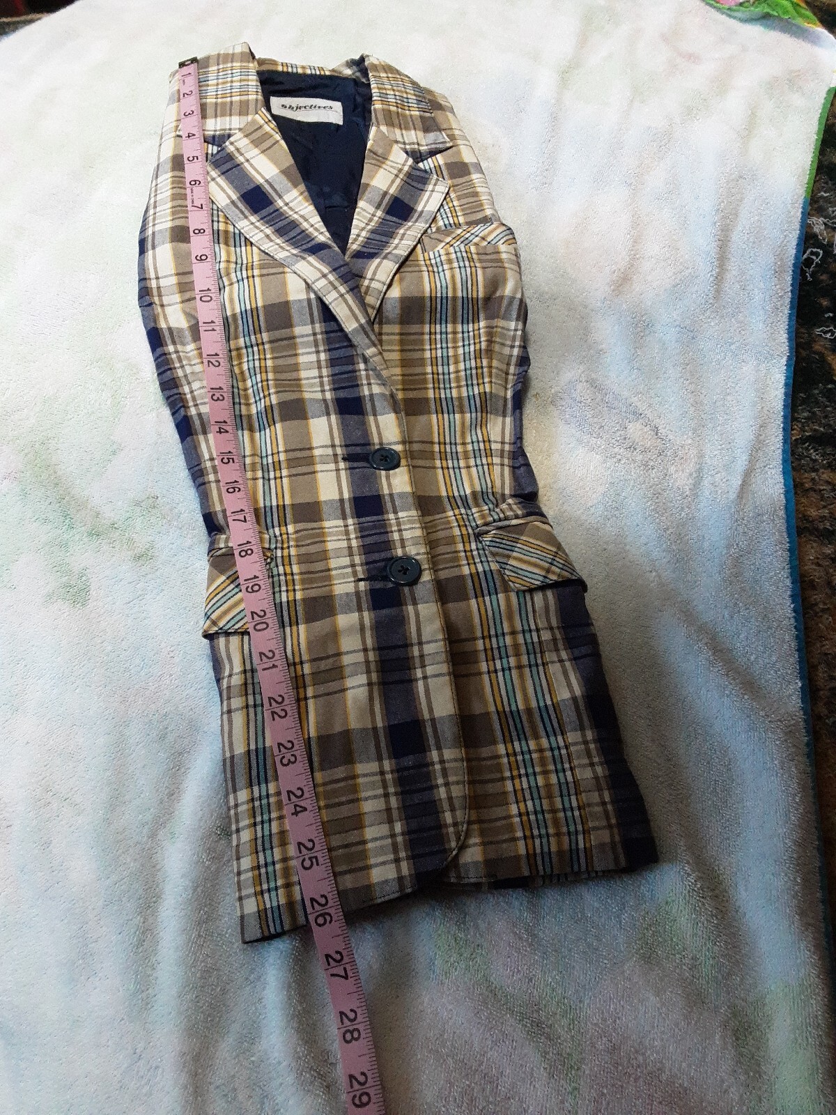 Objectives #379 VTG. Women’s Blazer Jacket Size M Lined Preowned Multicolor