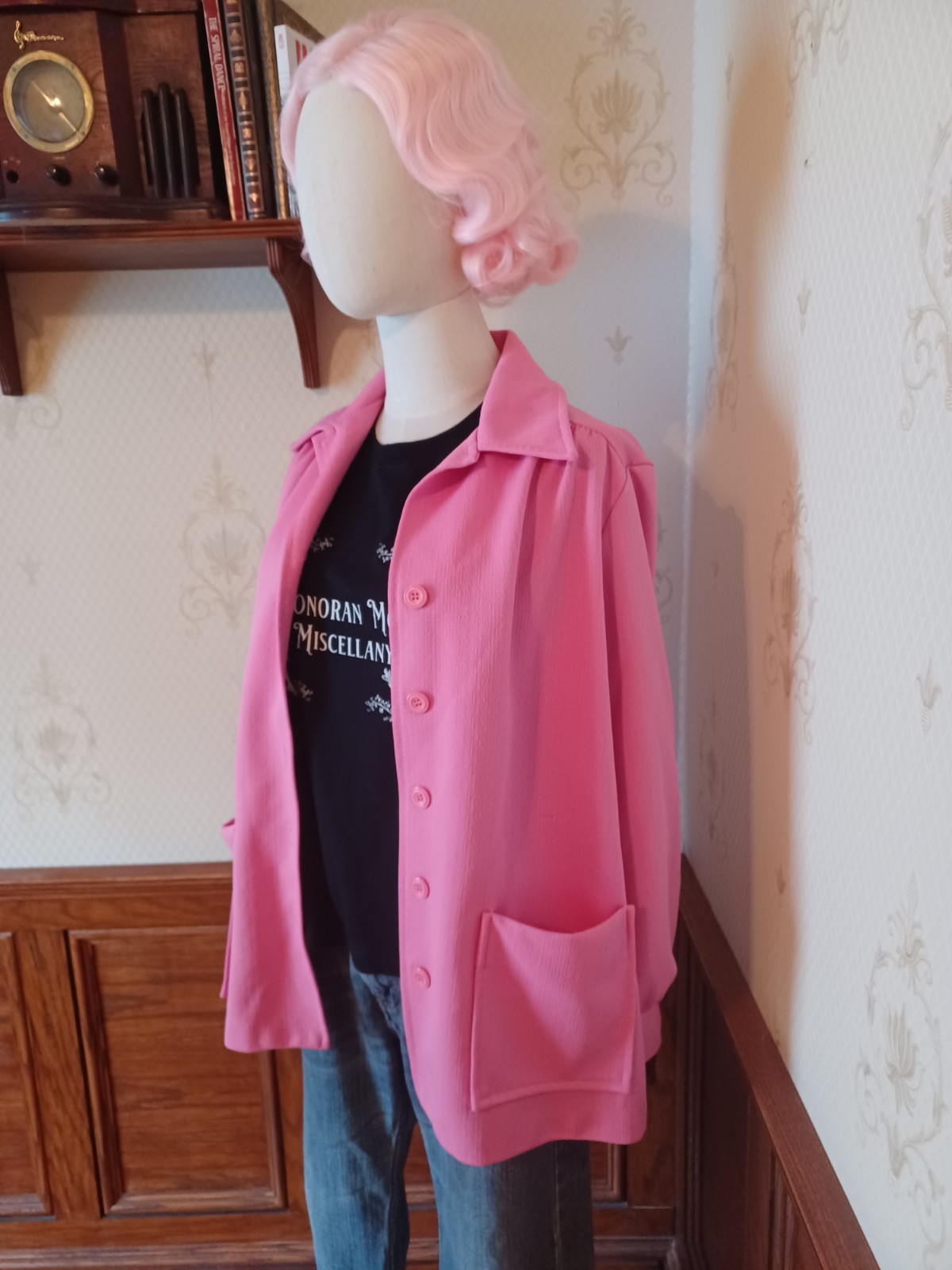 Vintage 1970s Pykettes Bubblegum Pink Disco Blazer Jacket