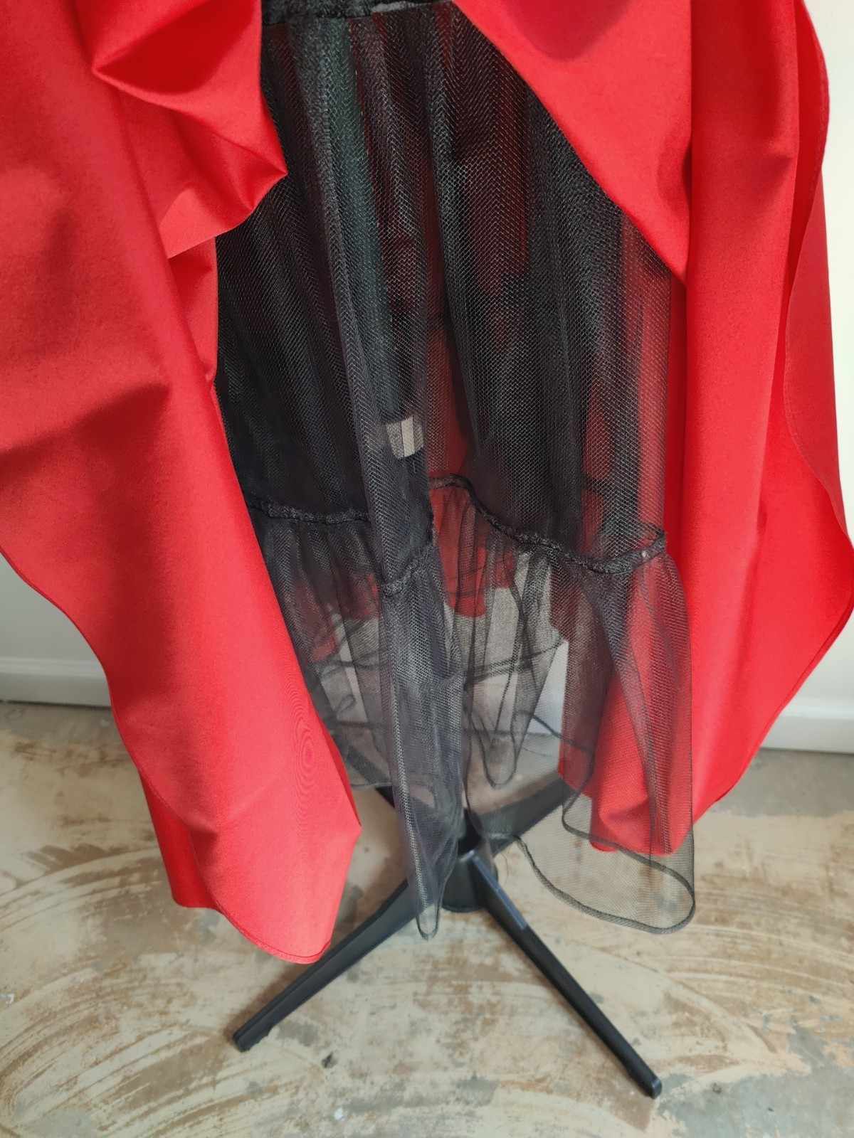 Vtg 80s Prom Dress Red Satin Sleeveless Bow Formal Party Sz M ILGWU