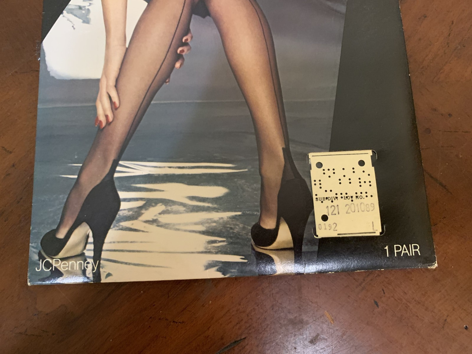 Vintage JC Penney Seamed Nylon Stockings Extra Sheer Shadow Heel Size L Lot of 3