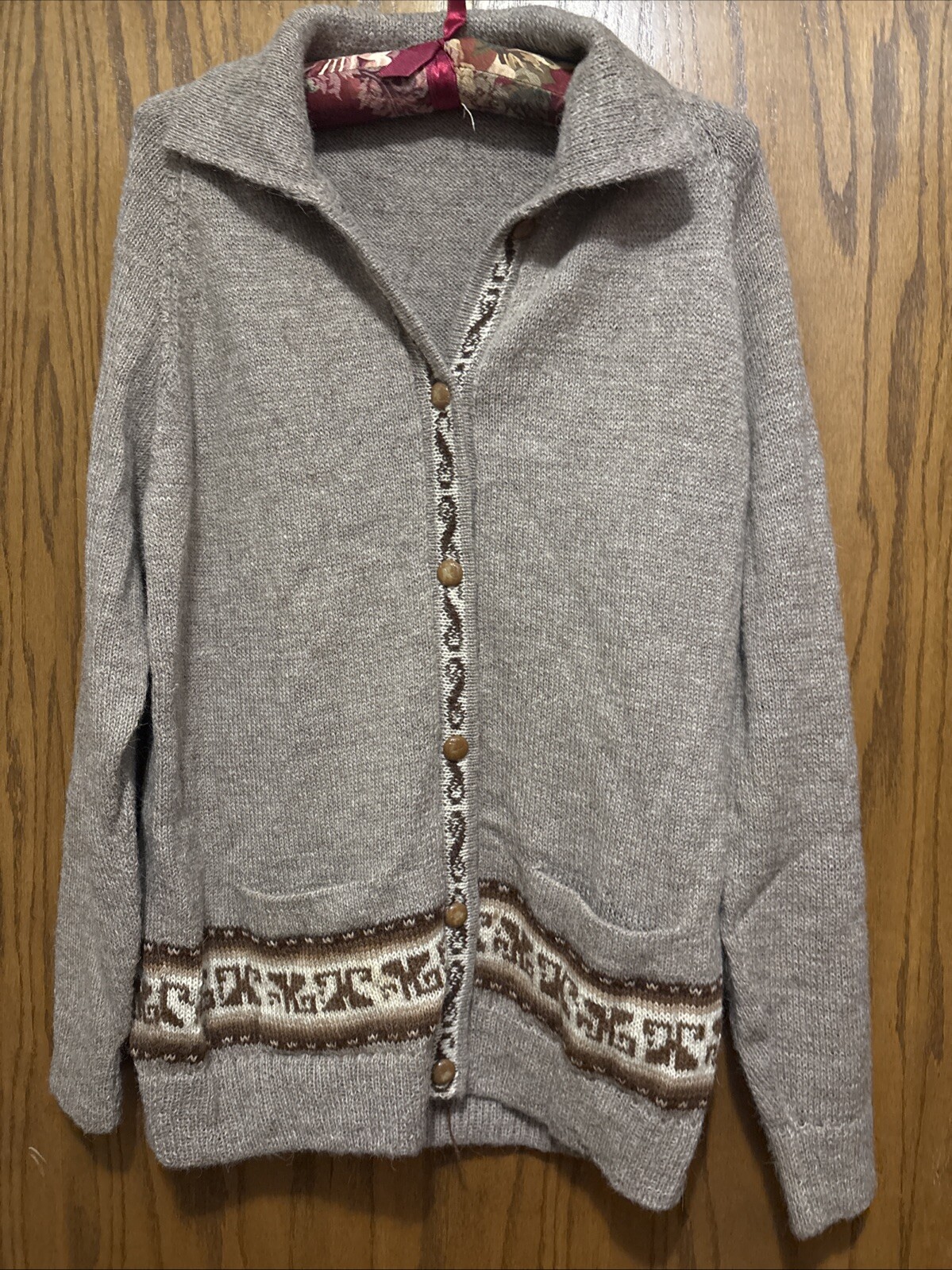 Vintage Albaca Handmade Cardigan Bolivia Estate