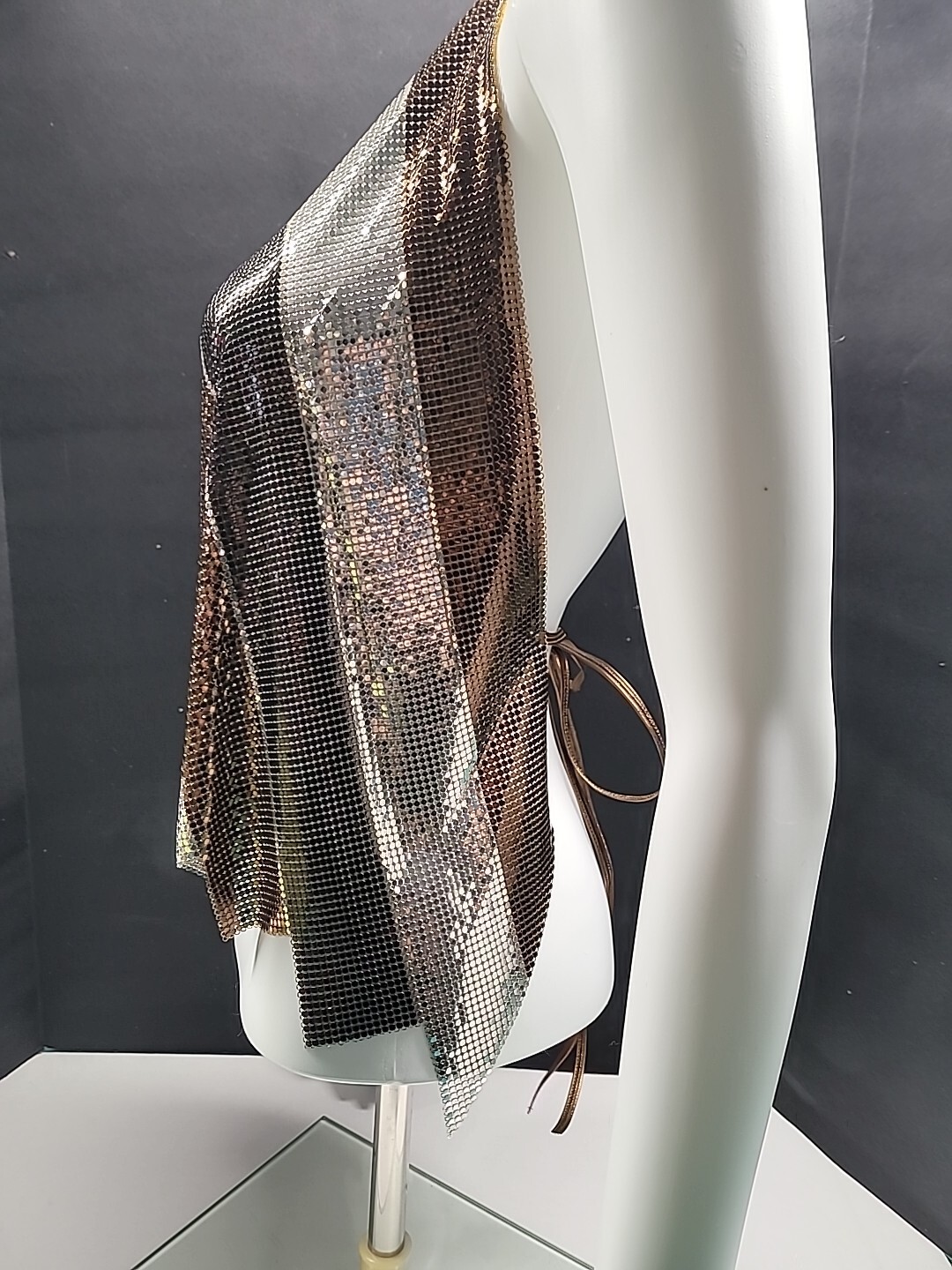 Vintage Unmarked Chain Mail Mesh Top