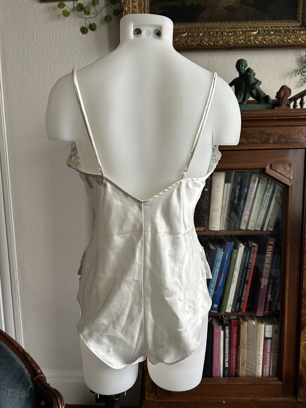Vintage Y2K Victoria’s Secret Pearly White Satin and Lace Teddy Lingerie S/M
