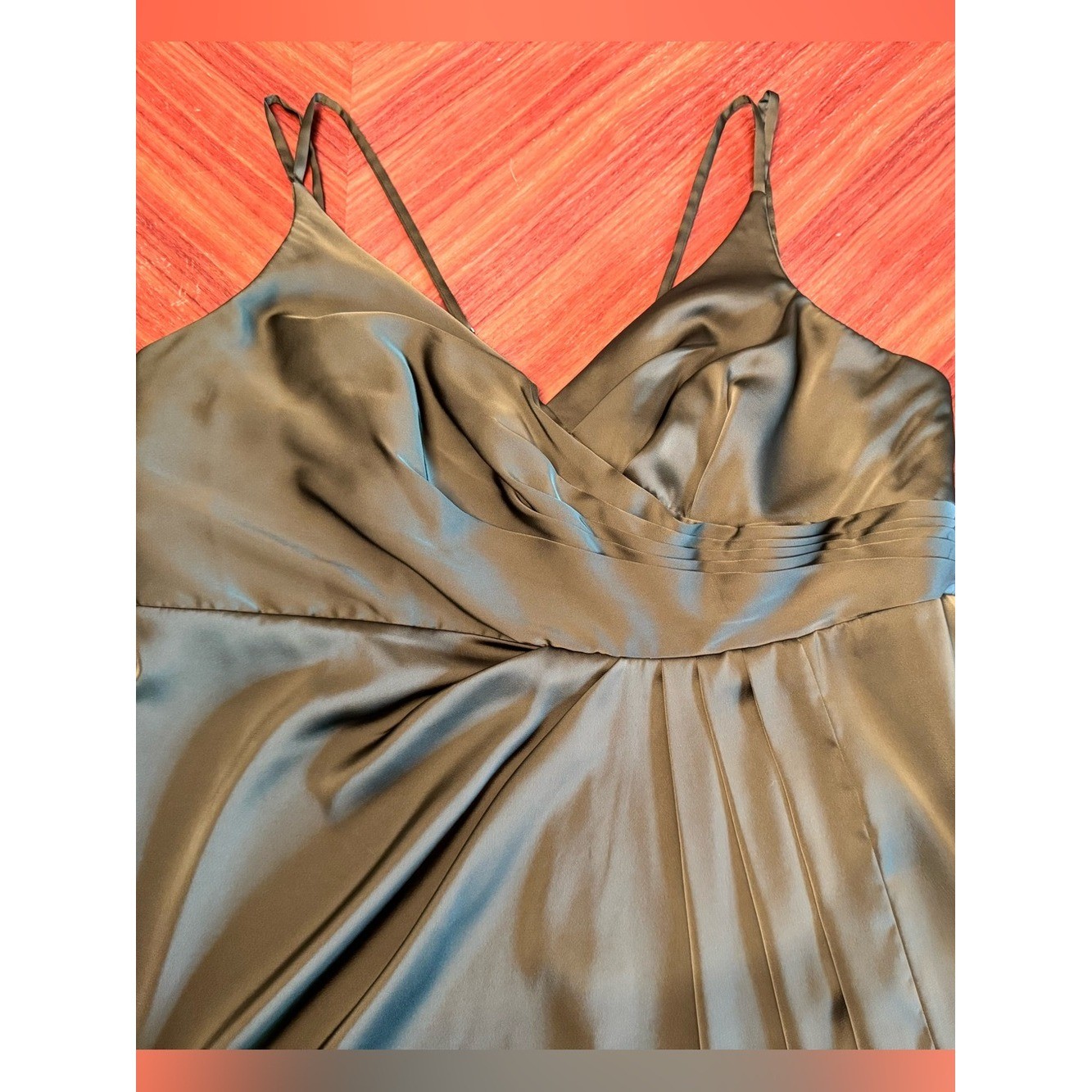 Azazie Olive Green Satin Bridesmaid Dress A22 Formal Gown