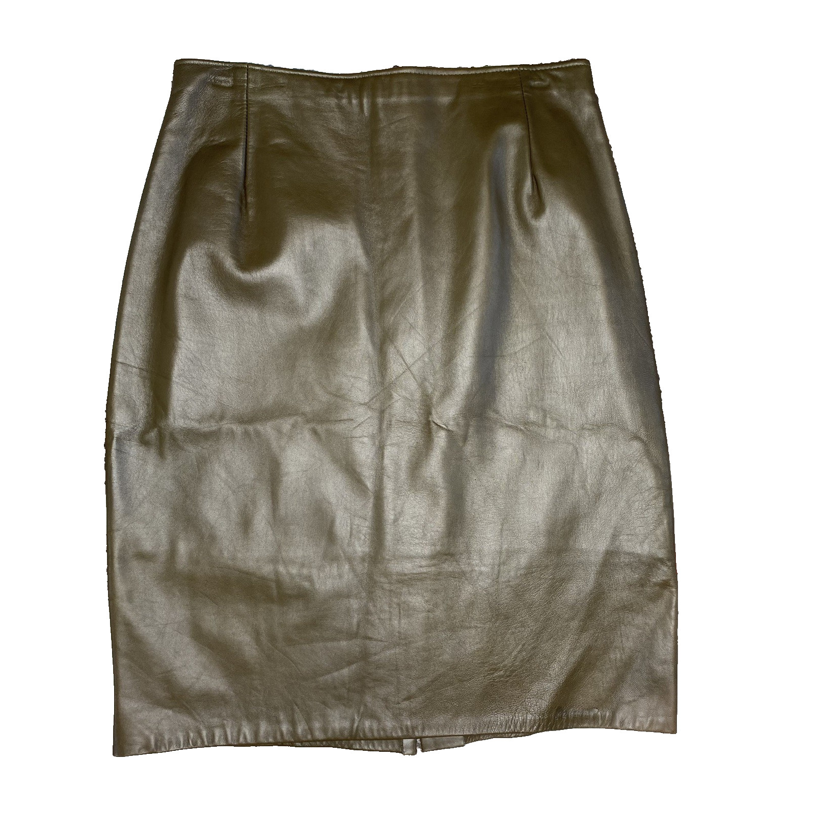 Firenze Leather Pencil Skirt Womens Size 12 Waist 28.5″ Vintage 80s Retro USA