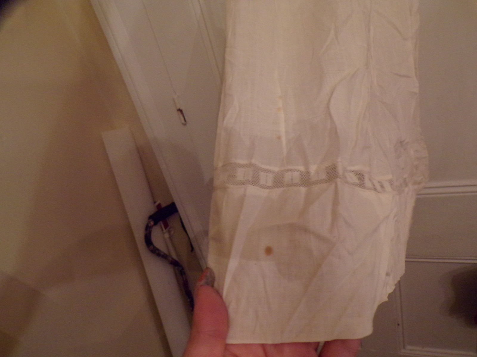 VTG White Shear Dress with Fancy Collar