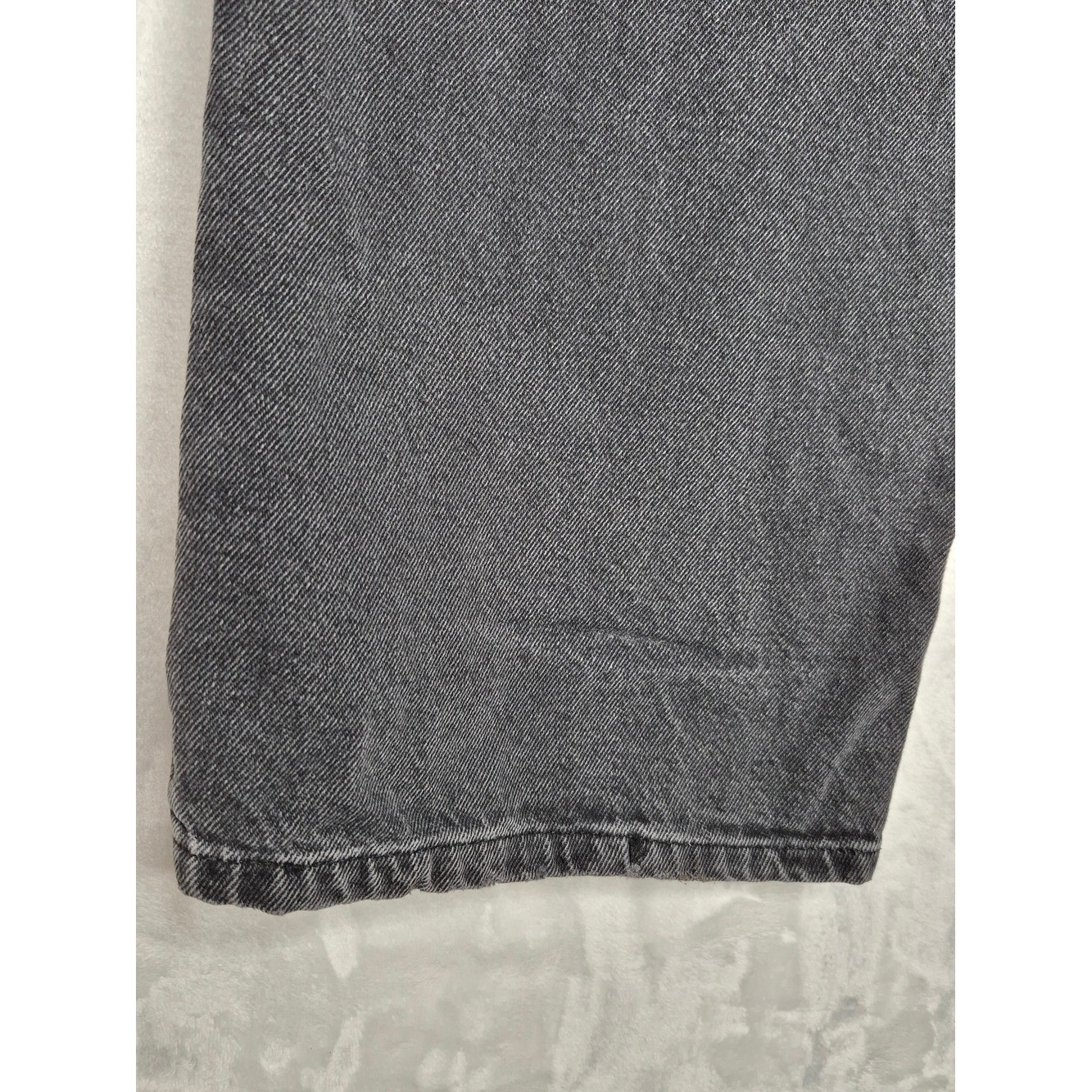 Motel Rocks Wide Leg Washed Black Denim Skate Jeans Womens 27×30