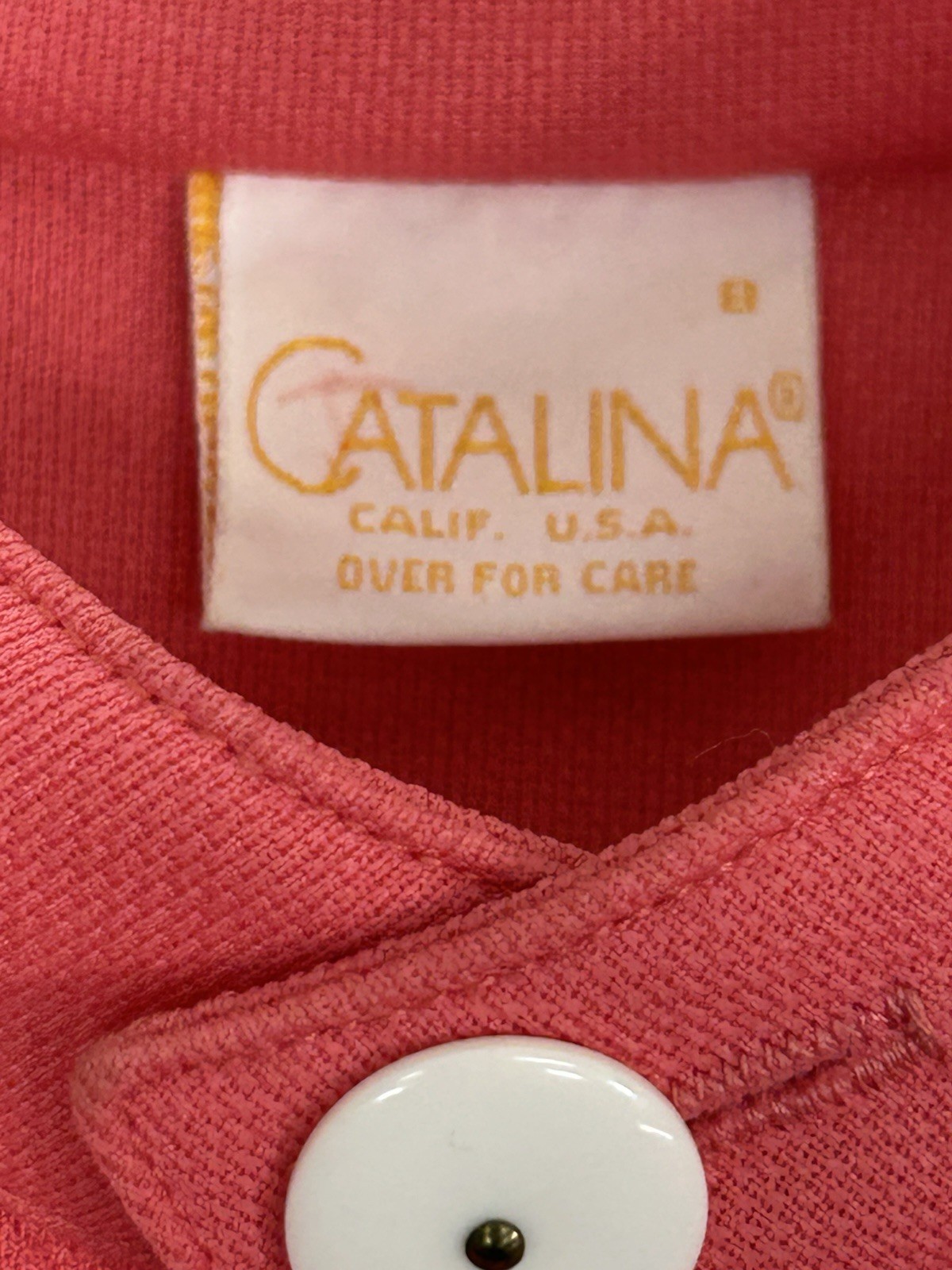 Vtg Rare 70-80s Catalina Two-Piece Pink Suit Full Zip Top Size 8 Pants Size 10