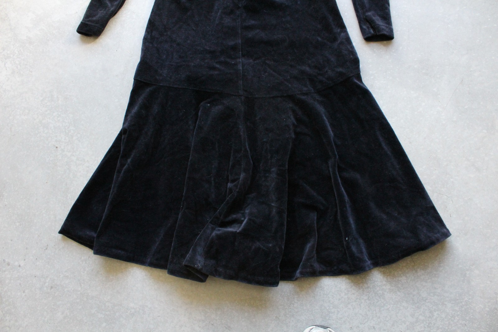Vintage 80s Betsey Johnson M Punk Label Dress Corset Velvet Mutton Sleeve NWOT