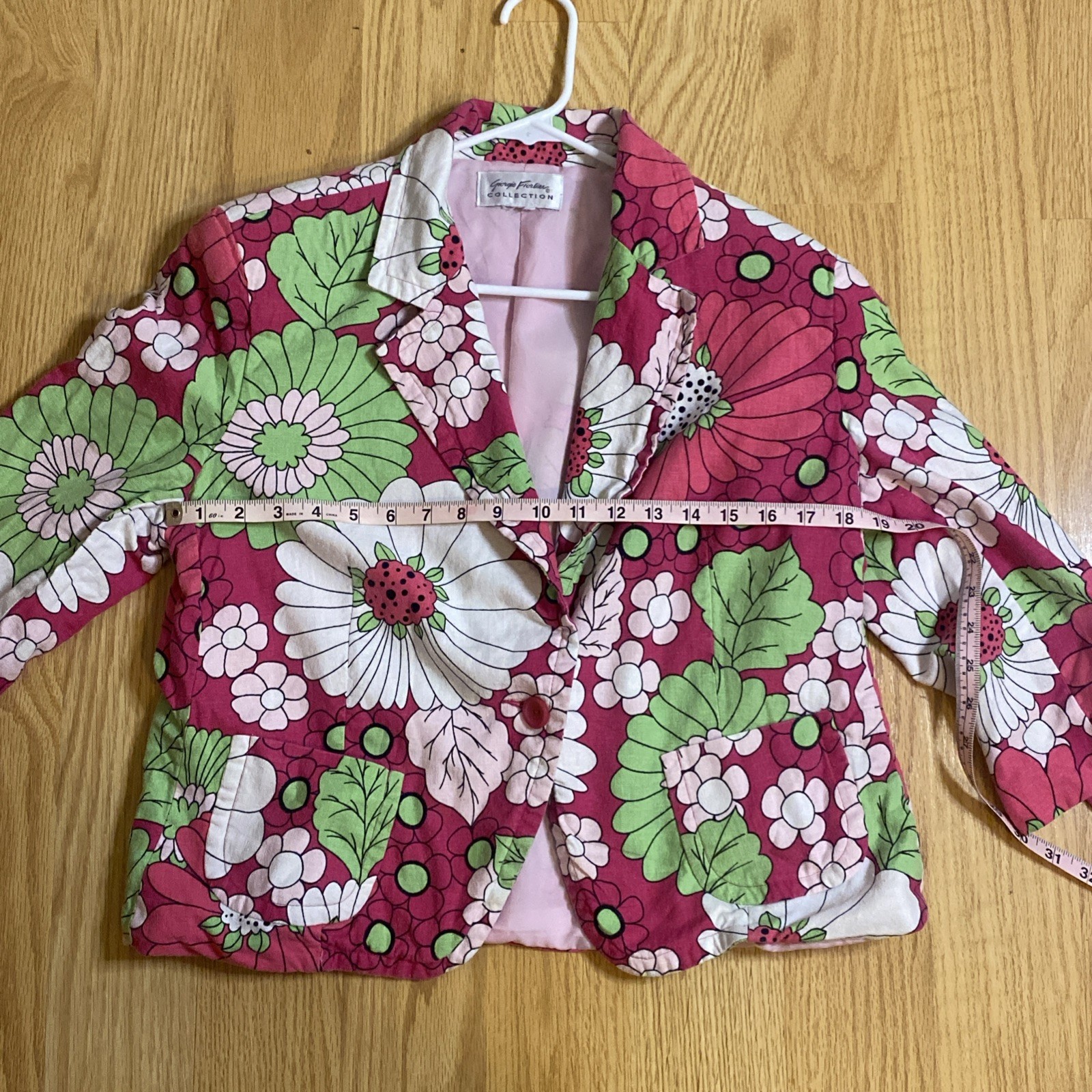 Vintage Giorgio Fiorlini Collection Womens Floral Blazer Sz L Geek Grannycore