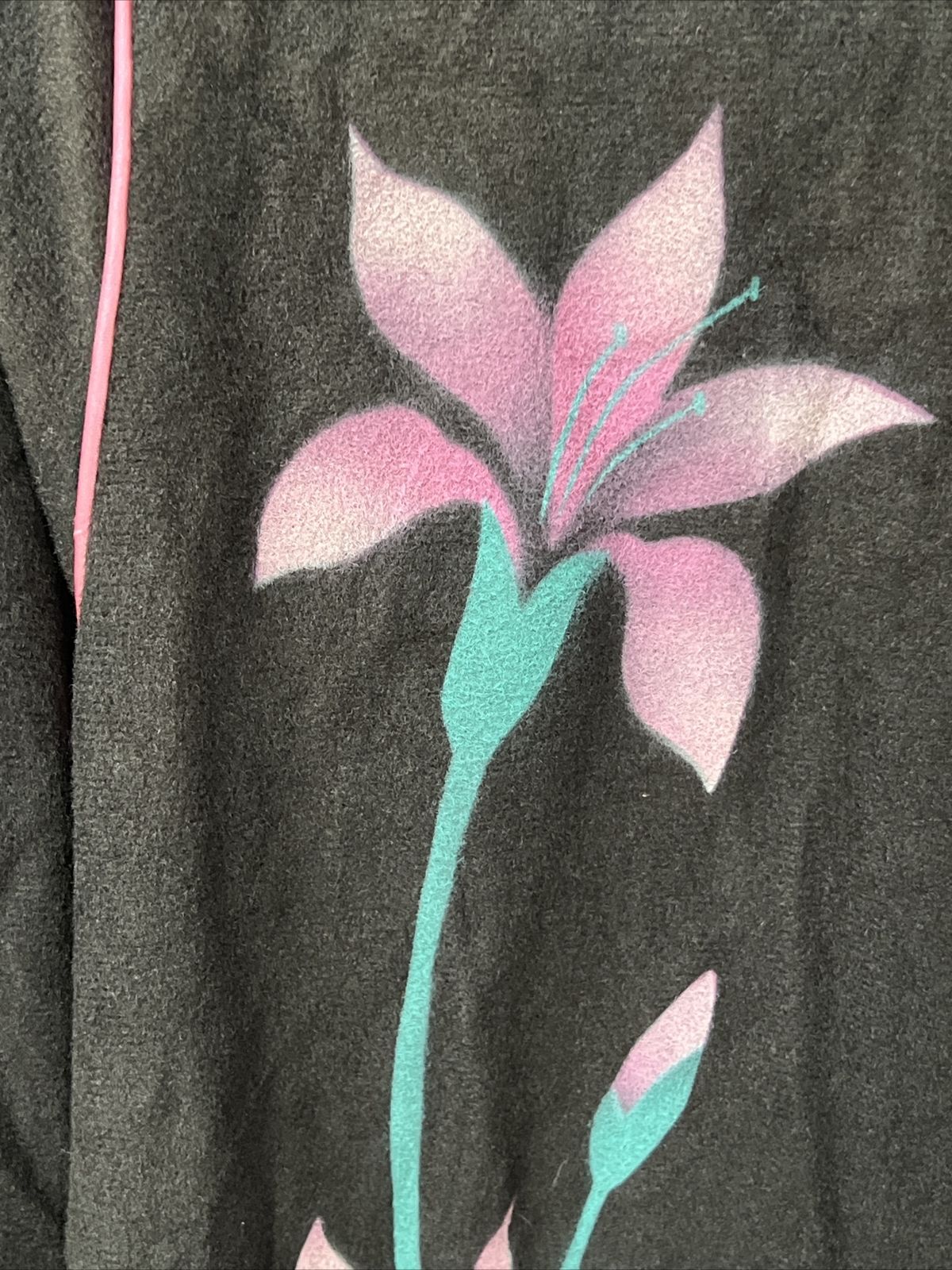 Adesso NOS Vintage Nightgown Pajamas Muumuu Zip Up Flowers Acetate Fabric Medium